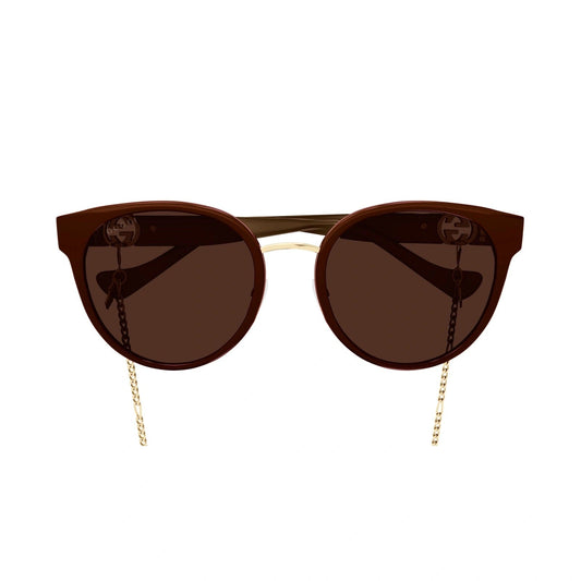 GUCCI CAT EYE GG1027SK-004 CHAIN SUNGLASSES
