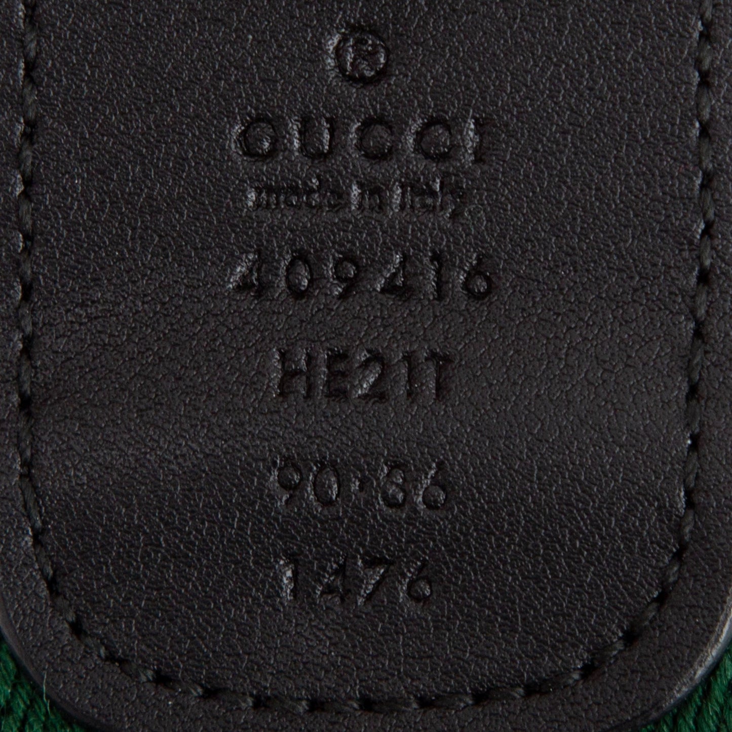 Gucci Green & Red Web Canvas & Black Leather Belt with Double G Buckle