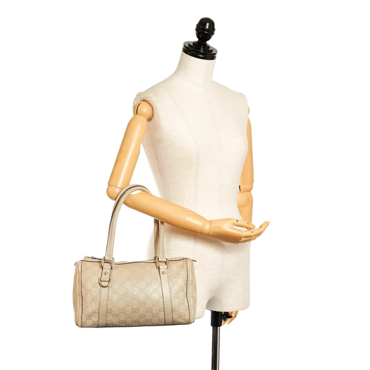 Gucci Guccissima Abbey Leather Boston Bag (SHG-33090)