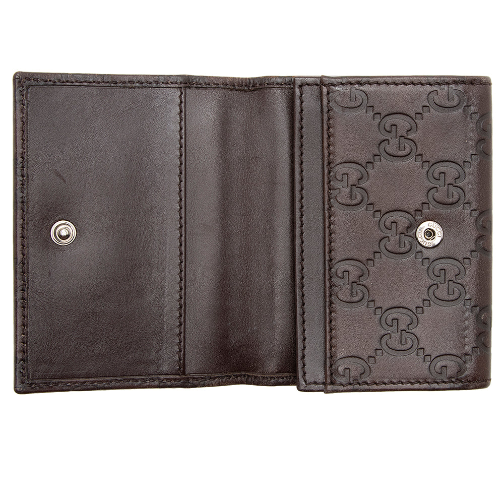 Gucci Guccissima Leather Card Case (SHF-19902)