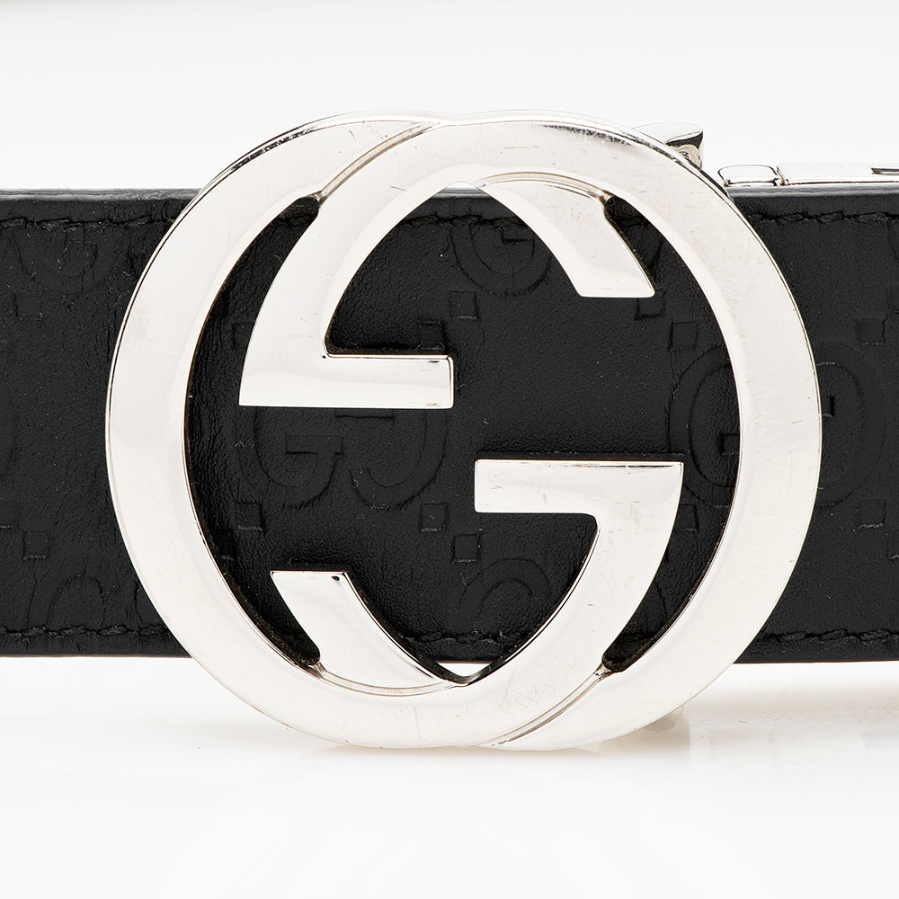 Gucci Guccissima Leather Interlocking G Belt - Size 38 / 95 (SHF-19971)