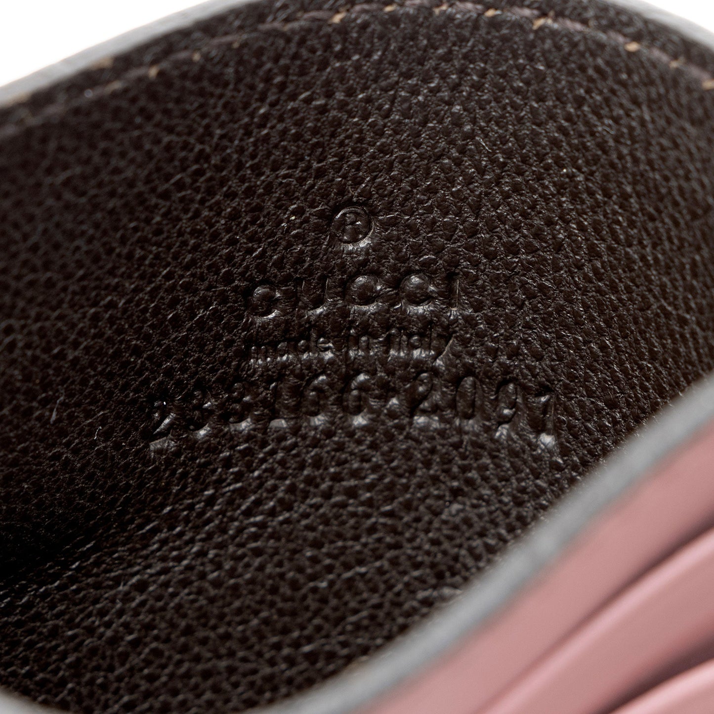 Gucci Guccissima Leather Signature Card Case