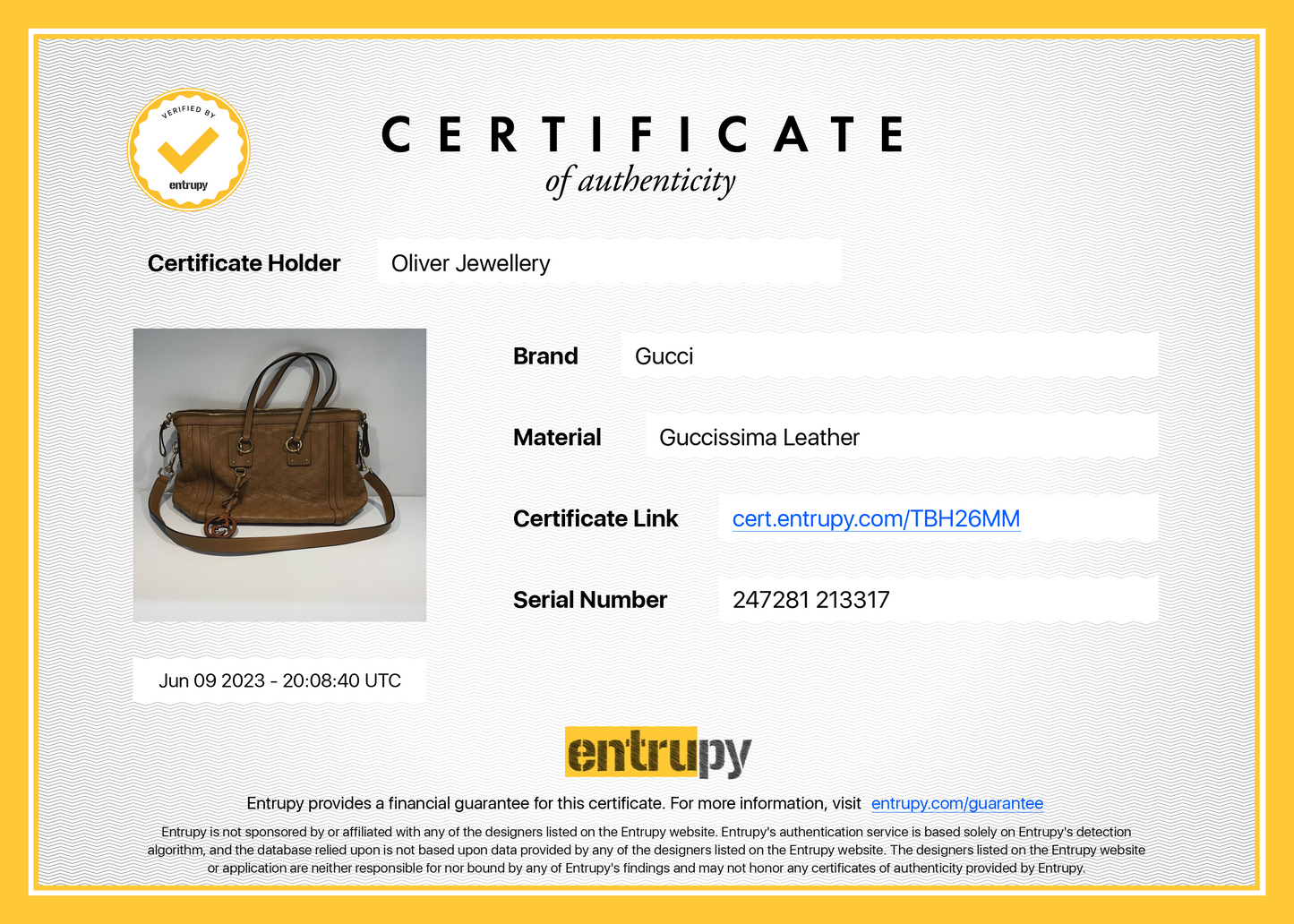 Gucci Guccissima Medium Charm Top Handle Bag