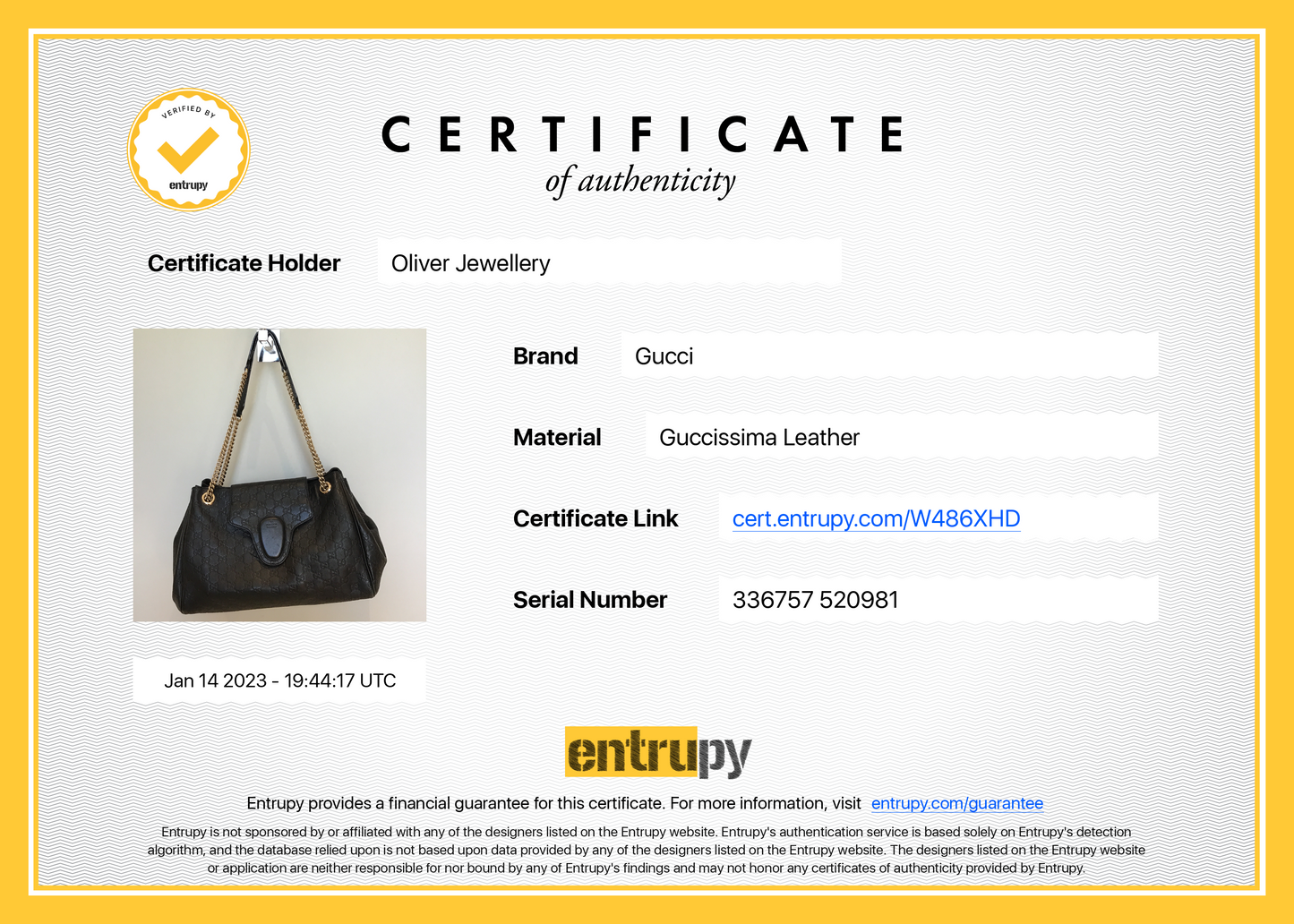 Gucci Large Guccissima Emily Chain Shoulder Bag