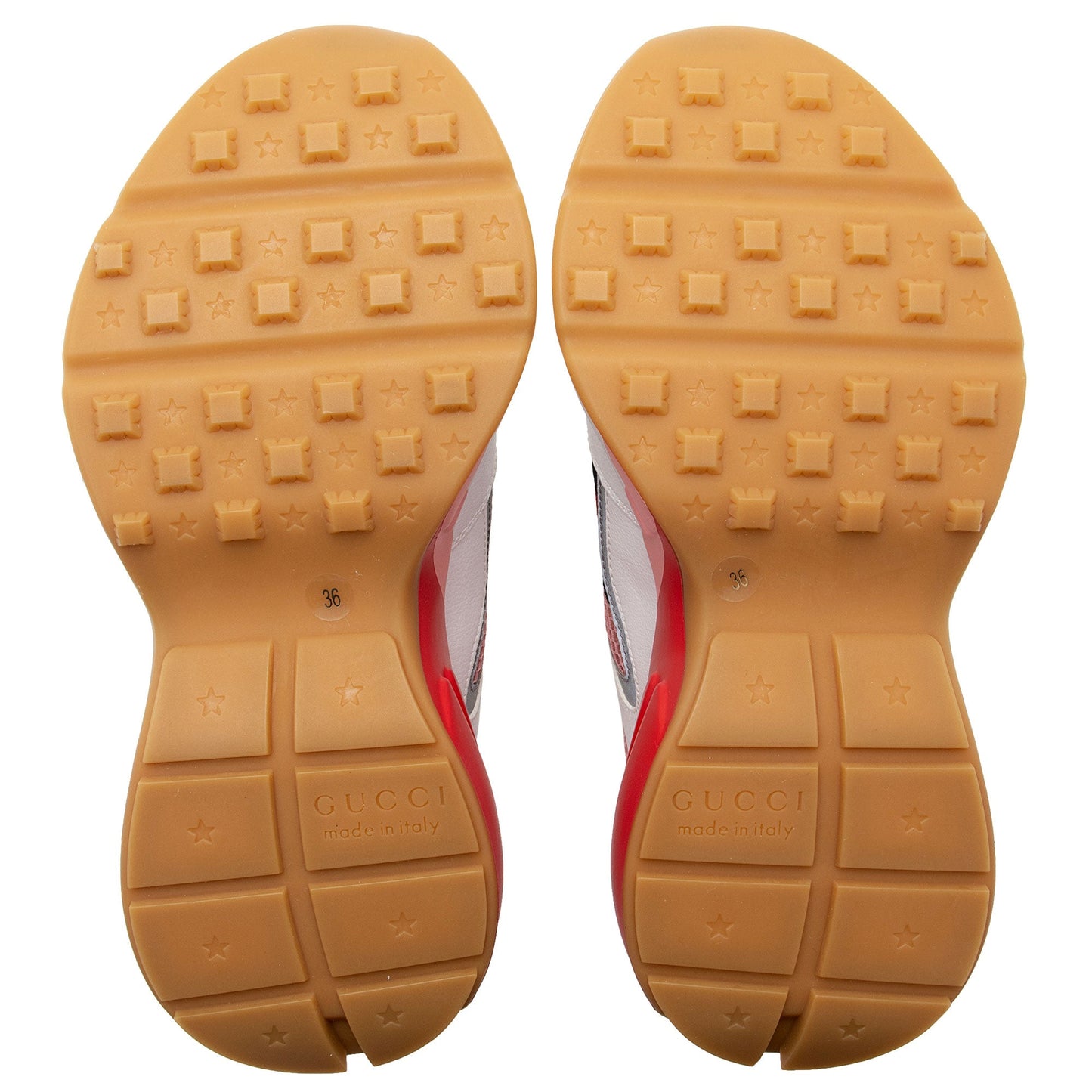 Gucci Lavaredo Eco-Fabric Web Rhyton Sneakers - Size 6 / 36 (SHF-BysShW)