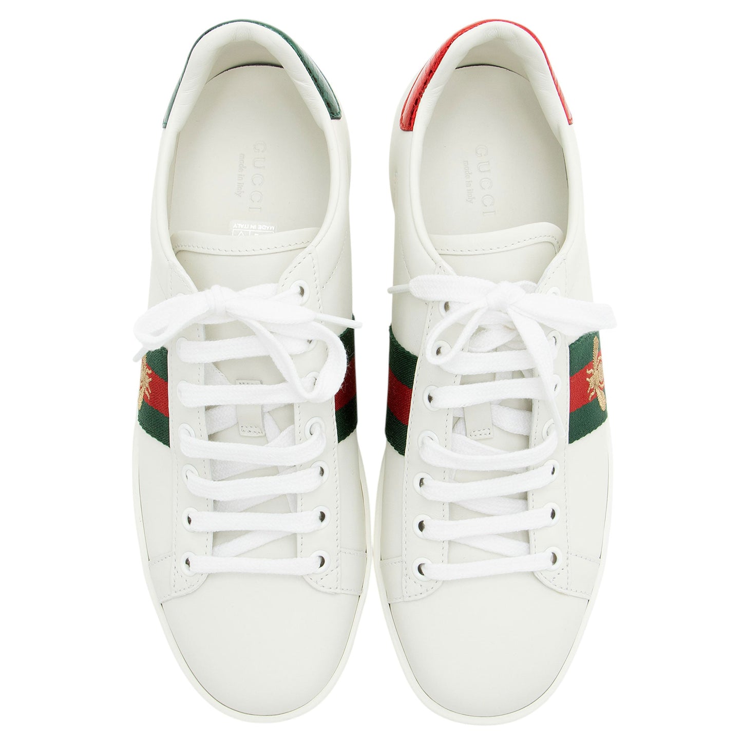 Gucci Leather Bee Ace Sneakers - Size 9 / 39