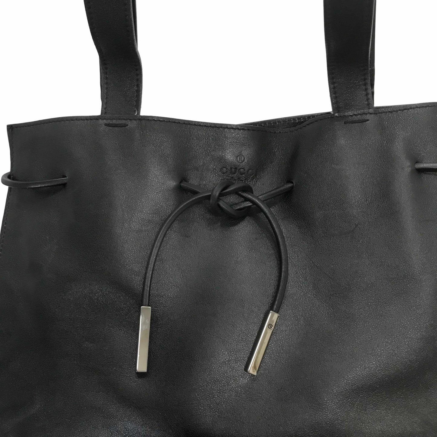 Gucci Leather Drawstring Tote