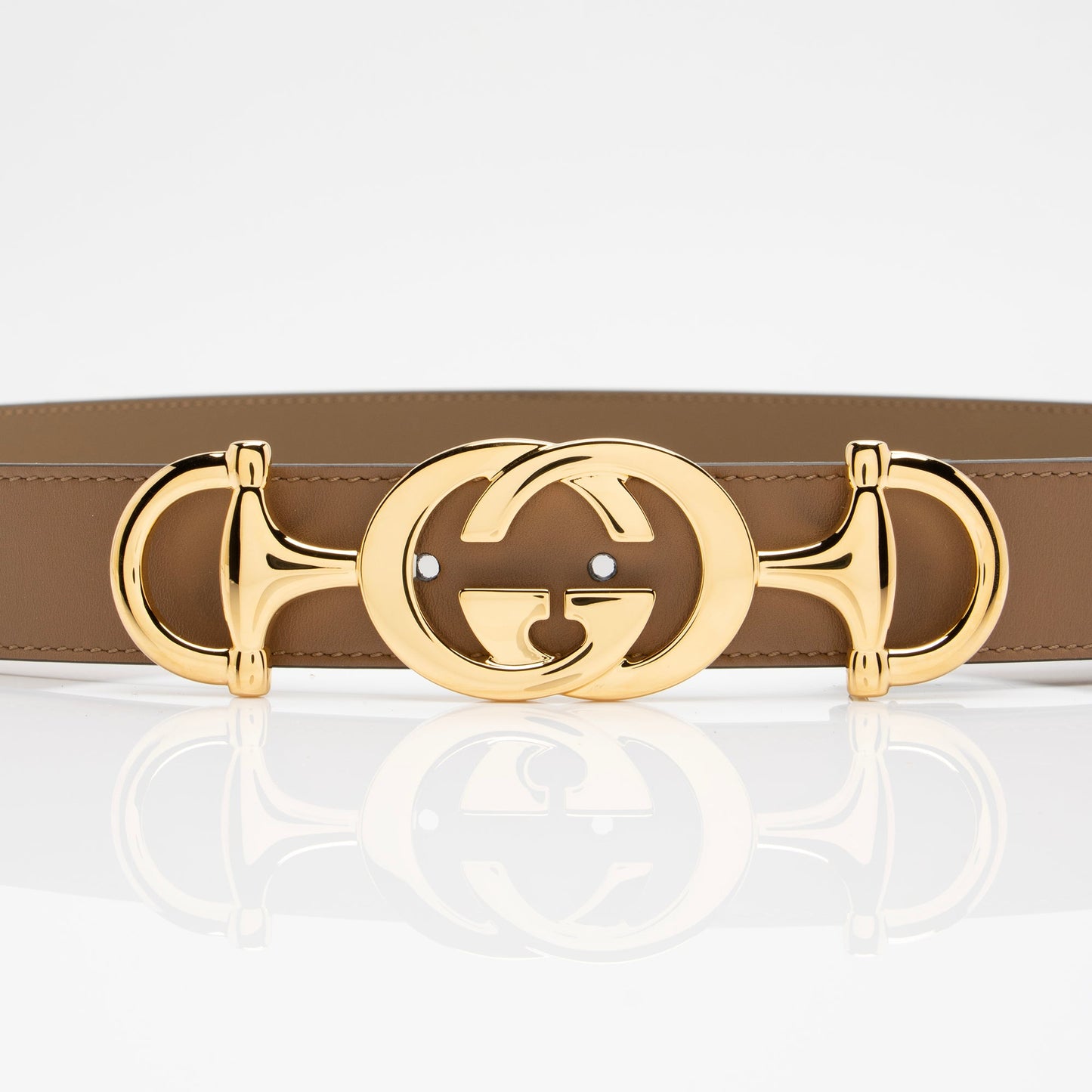 Gucci Leather GG Horsebit Belt - Size 30 / 75 (SHF-23498)