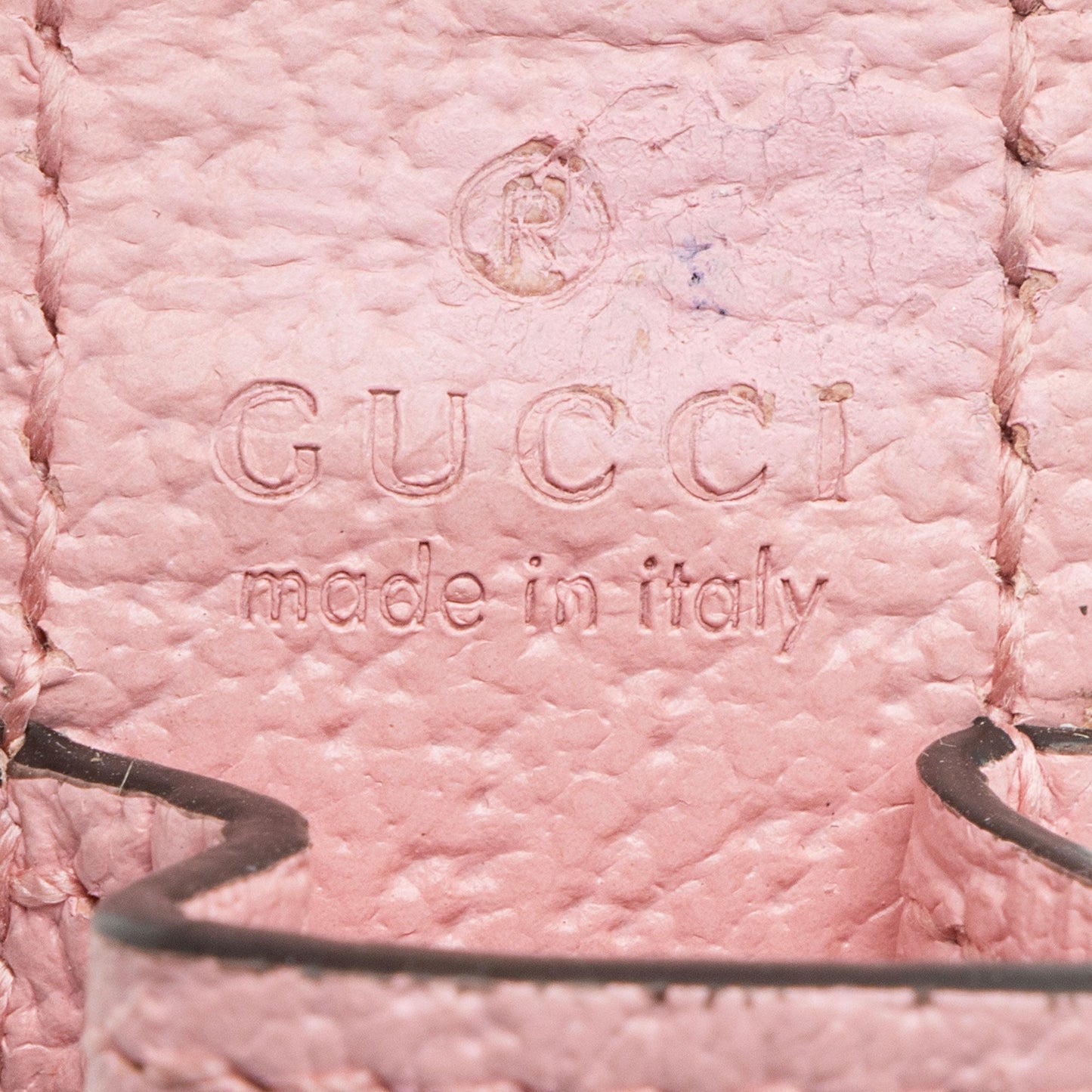 Gucci Leather GG Single Porte-Rouges Keychain (SHF-klWzVz)