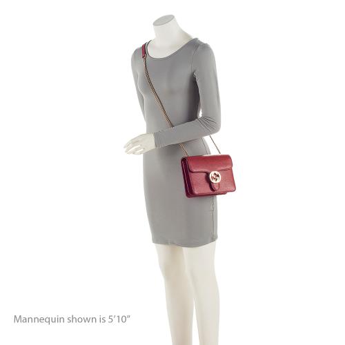 Gucci Leather Interlocking G Small Shoulder Bag (SHF-22434)