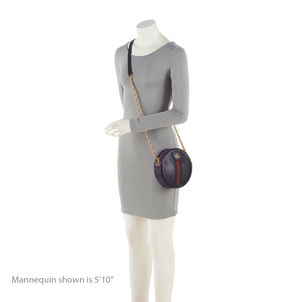 Gucci Leather Ophidia Round Mini Shoulder Bag (SHF-21339)