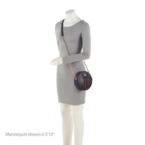 Gucci Leather Ophidia Round Mini Shoulder Bag (SHF-lSFNlA)