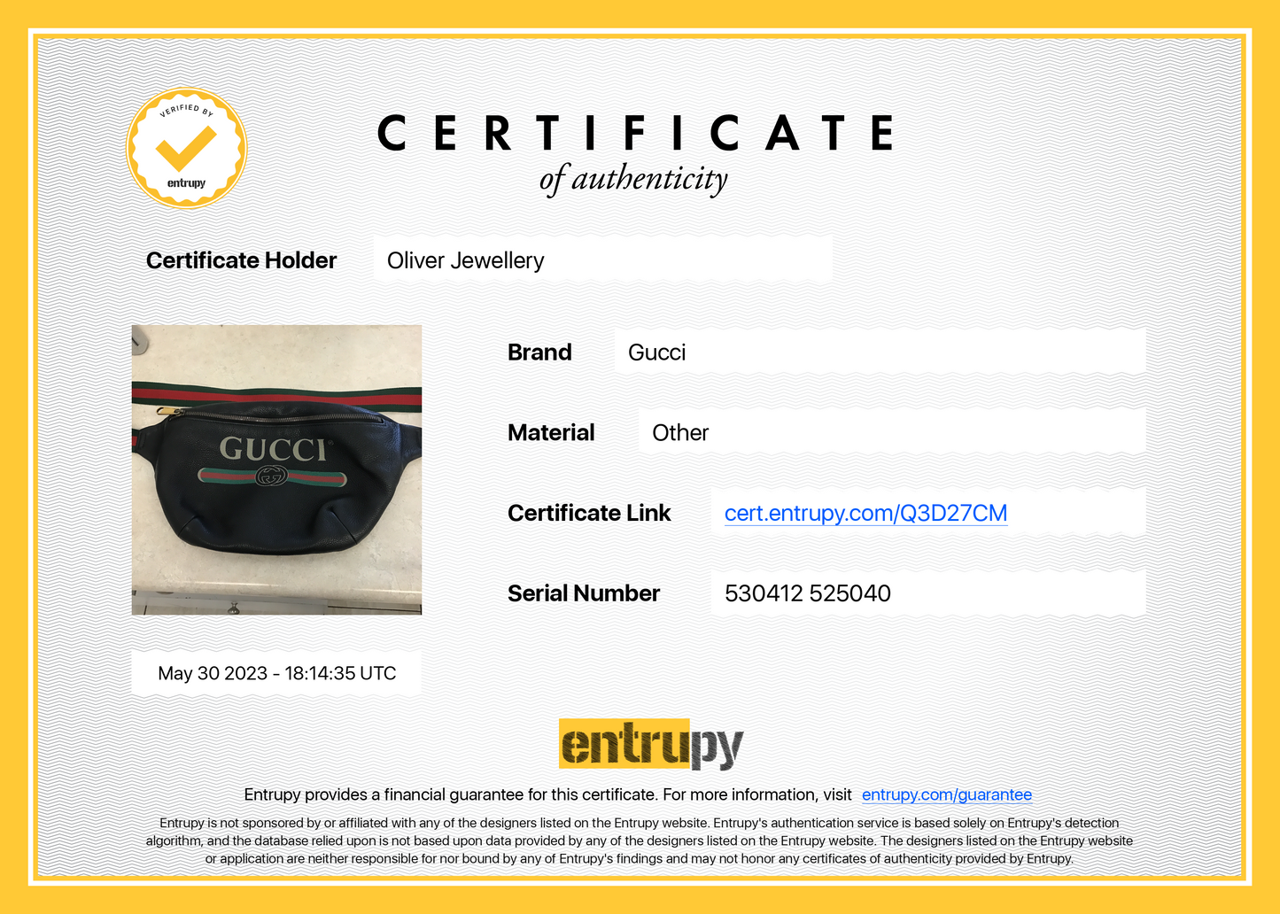 Gucci Logo Print Leather Large Belt Bag