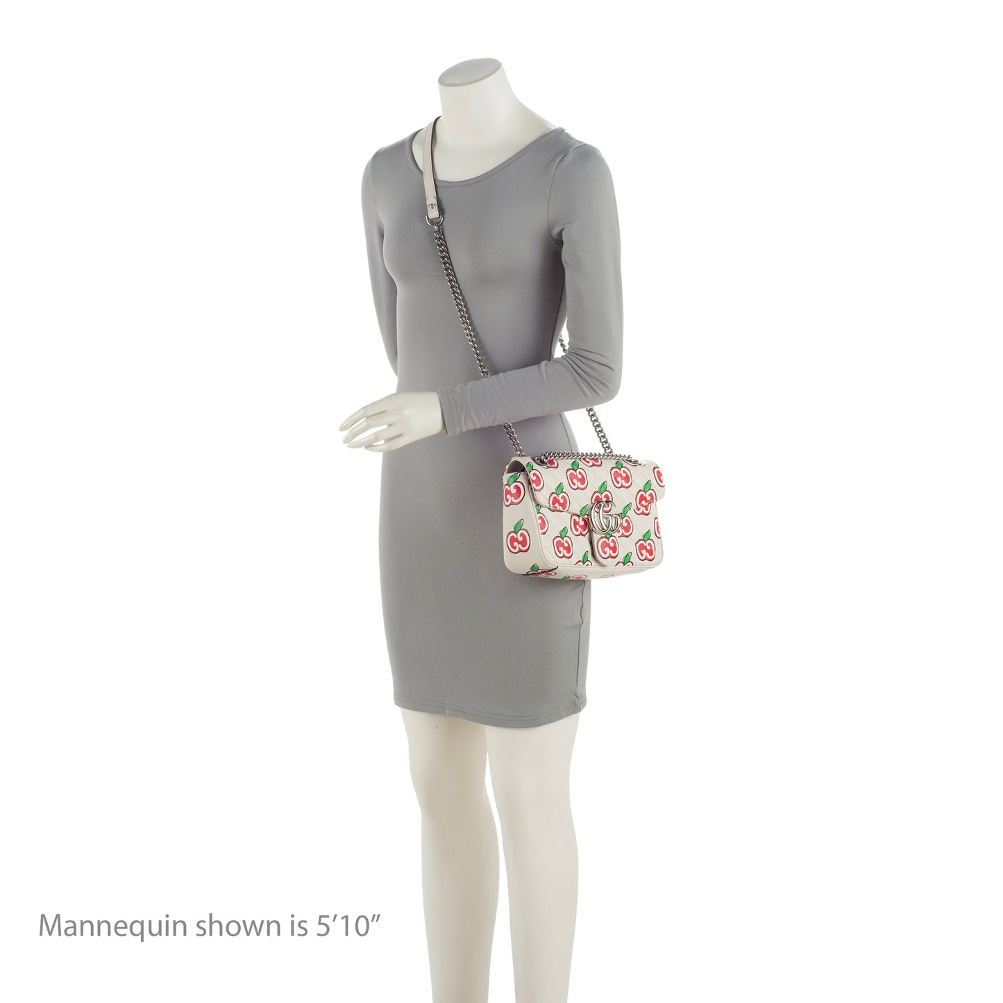 Gucci Matelasse Leather Apple Monogram GG Marmont Small Shoulder Bag (SHF-RyDLUZ)