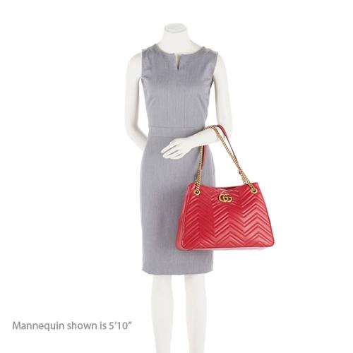 Gucci Matelasse Leather GG Marmont Medium Shoulder Bag (SHF-16326)