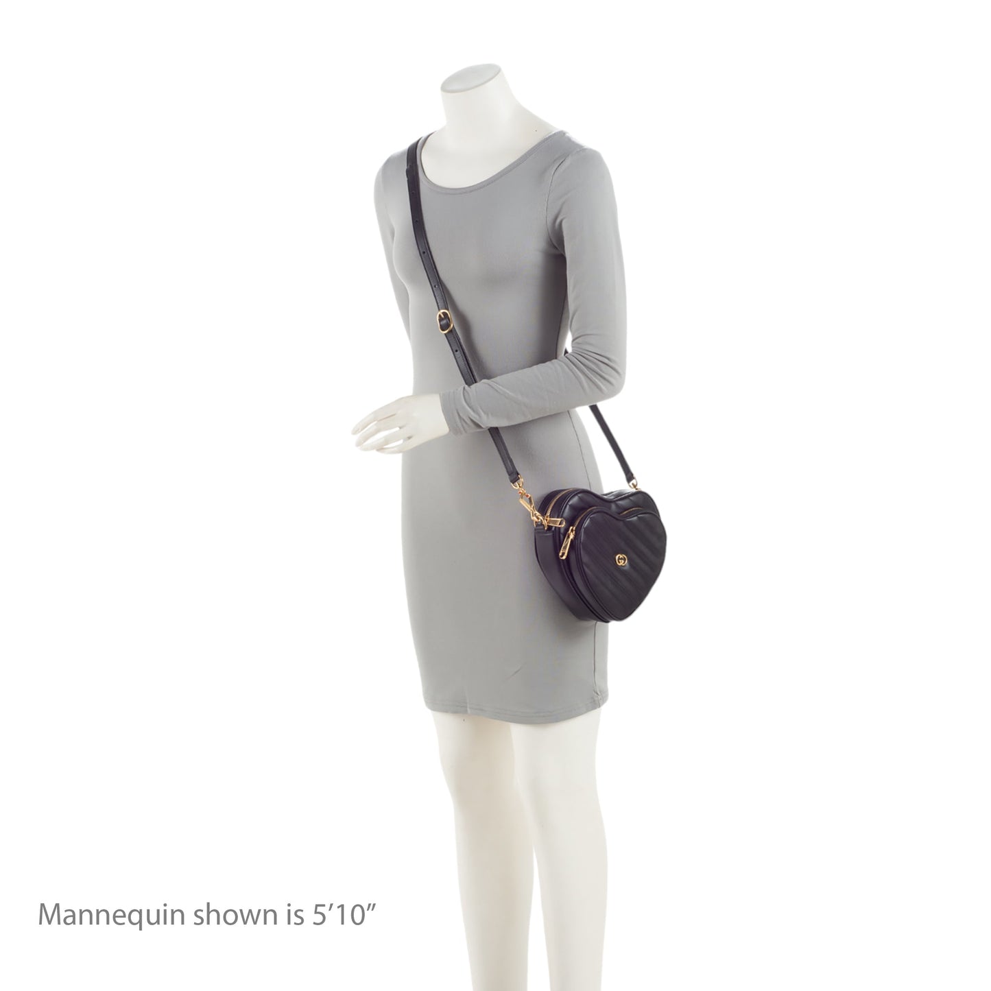 Gucci Matelasse Leather Interlocking G Heart Mini Shoulder Bag (SHF-j5rydx)