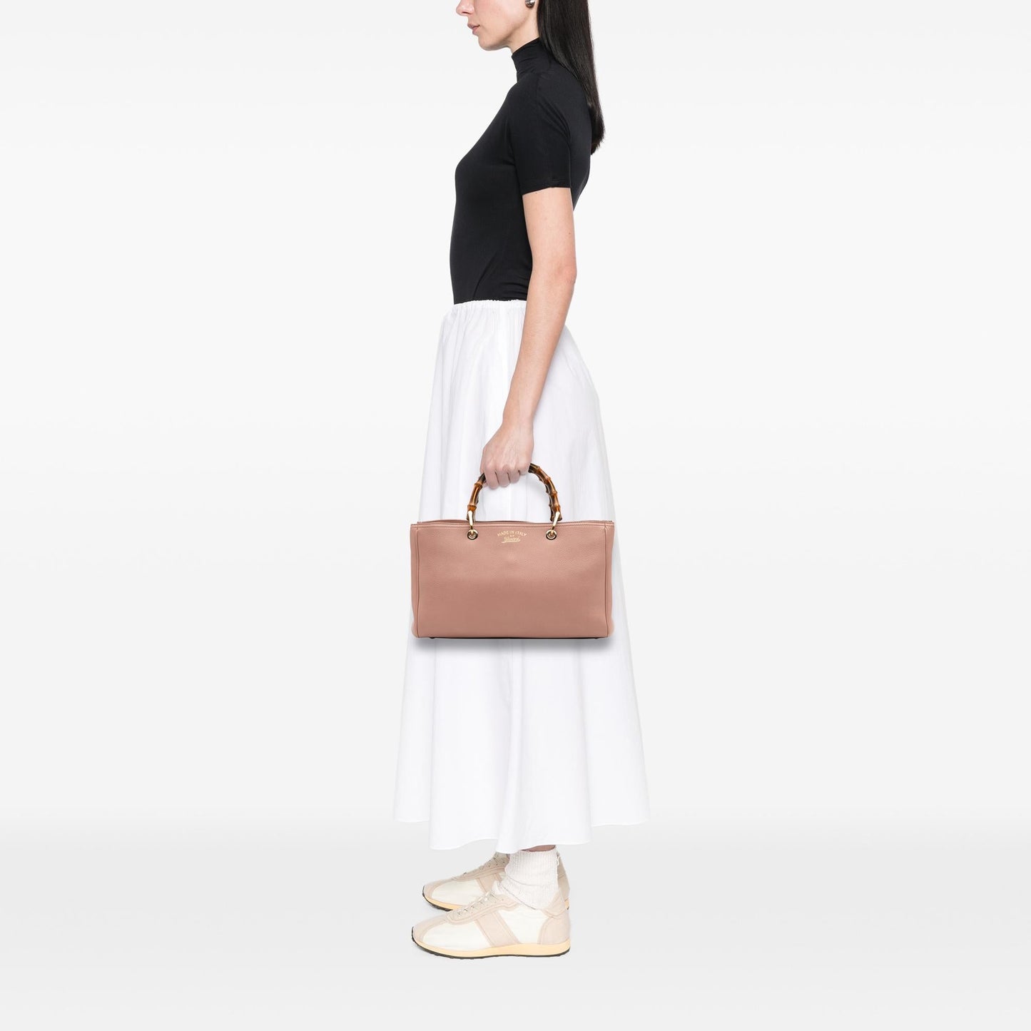 Gucci Medium Calfskin Bamboo Shopper Satchel