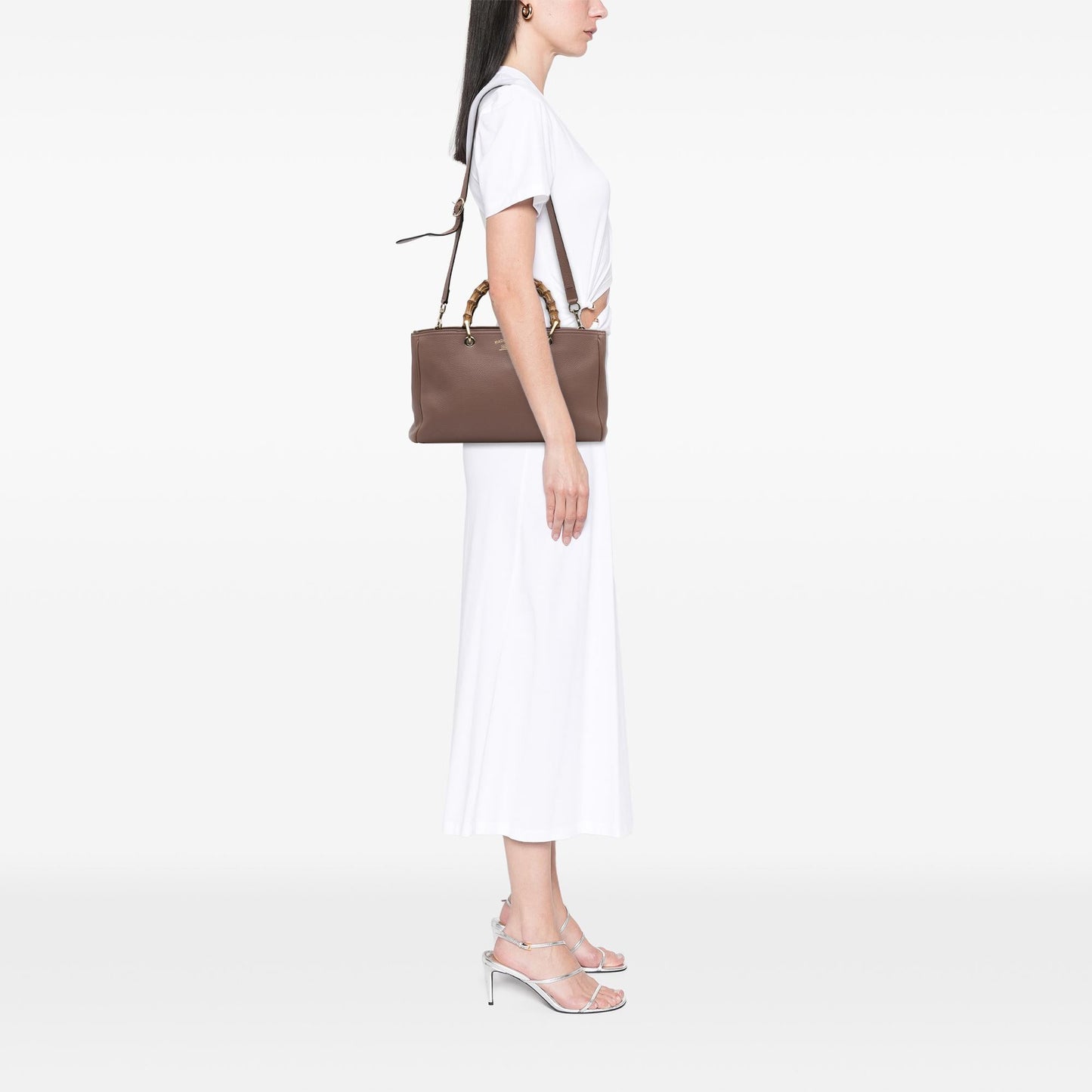 Gucci Medium Calfskin Bamboo Shopper Satchel
