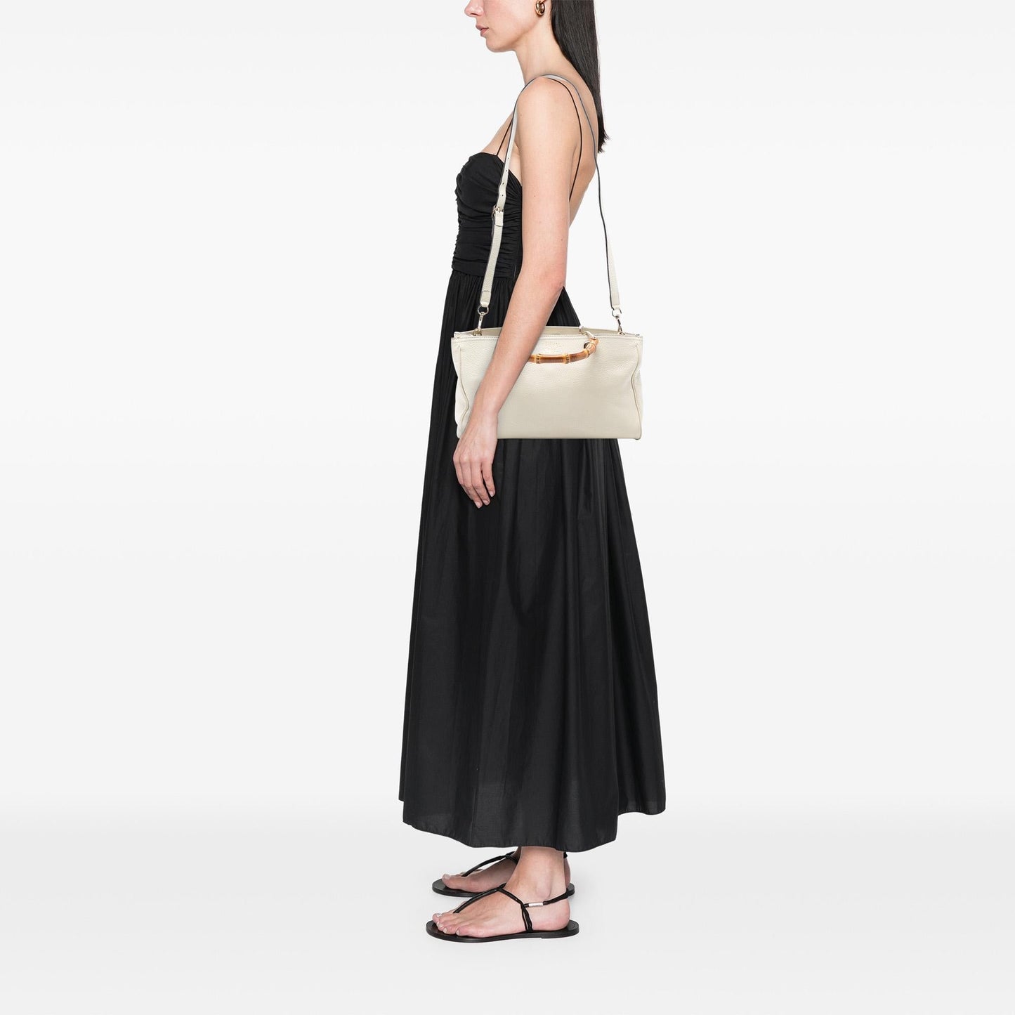 Gucci Medium Calfskin Bamboo Shopper Satchel