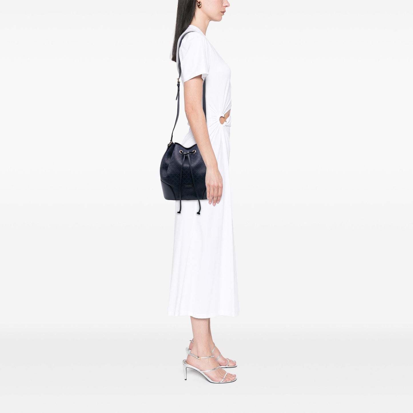 Gucci Medium Calfskin Bright Diamante Bucket