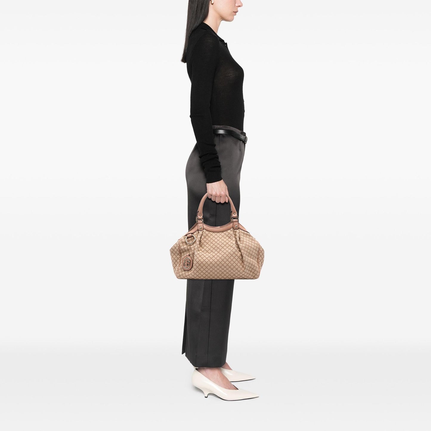 Gucci Medium Diamante Canvas Sukey Tote