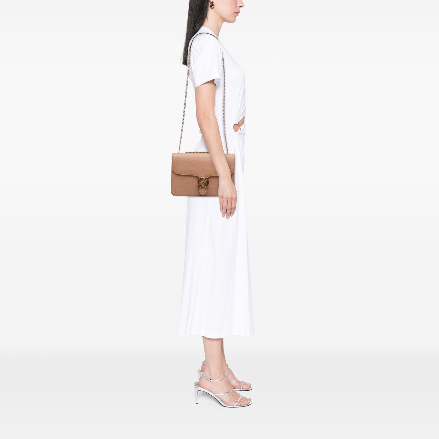 Gucci Medium Dollar Calfskin Interlocking G Crossbody