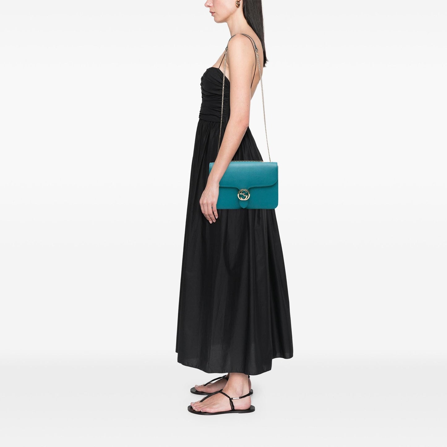 Gucci Medium Dollar Calfskin Interlocking G Crossbody