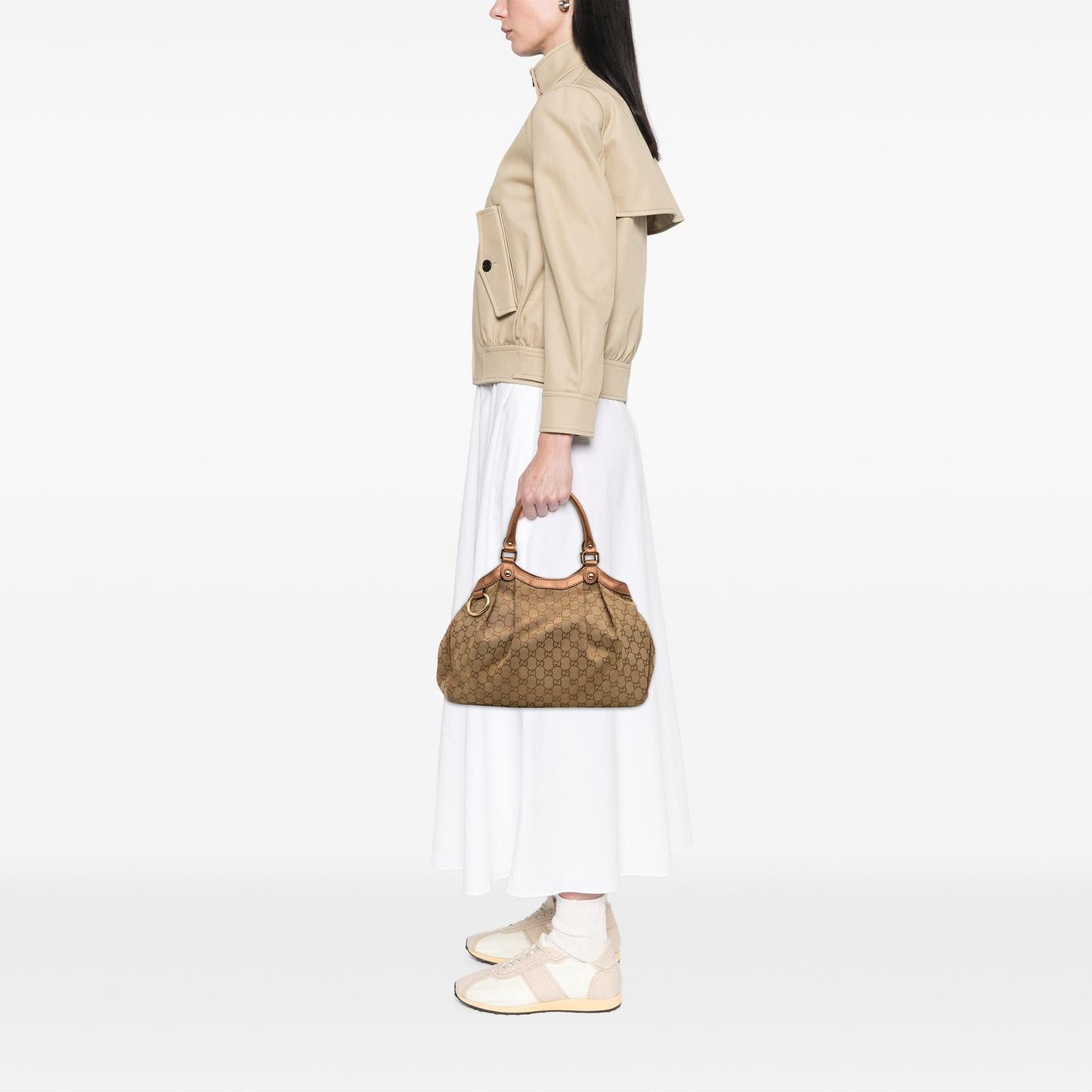 Gucci Medium GG Canvas Sukey Tote
