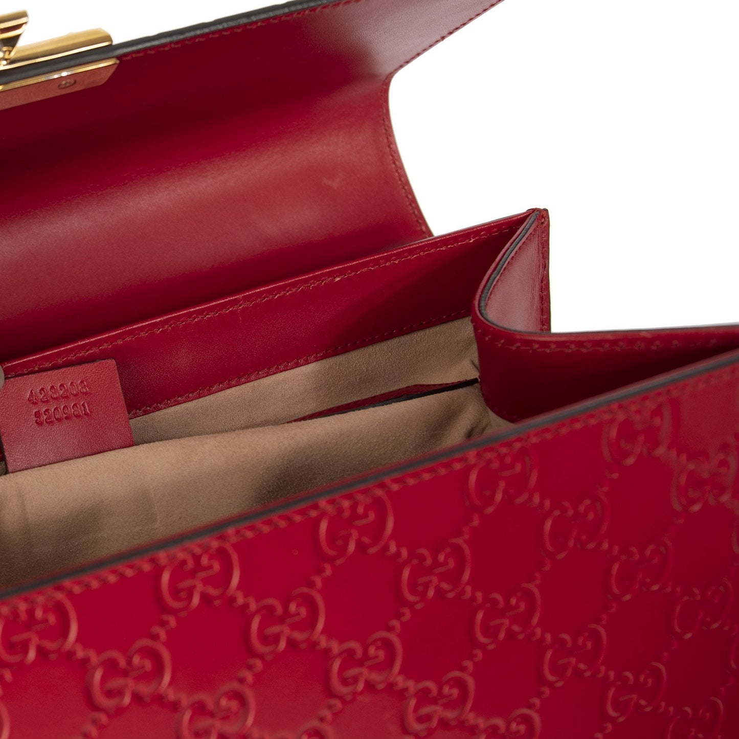 Gucci Medium Guccissima Padlock Top Handle Bag