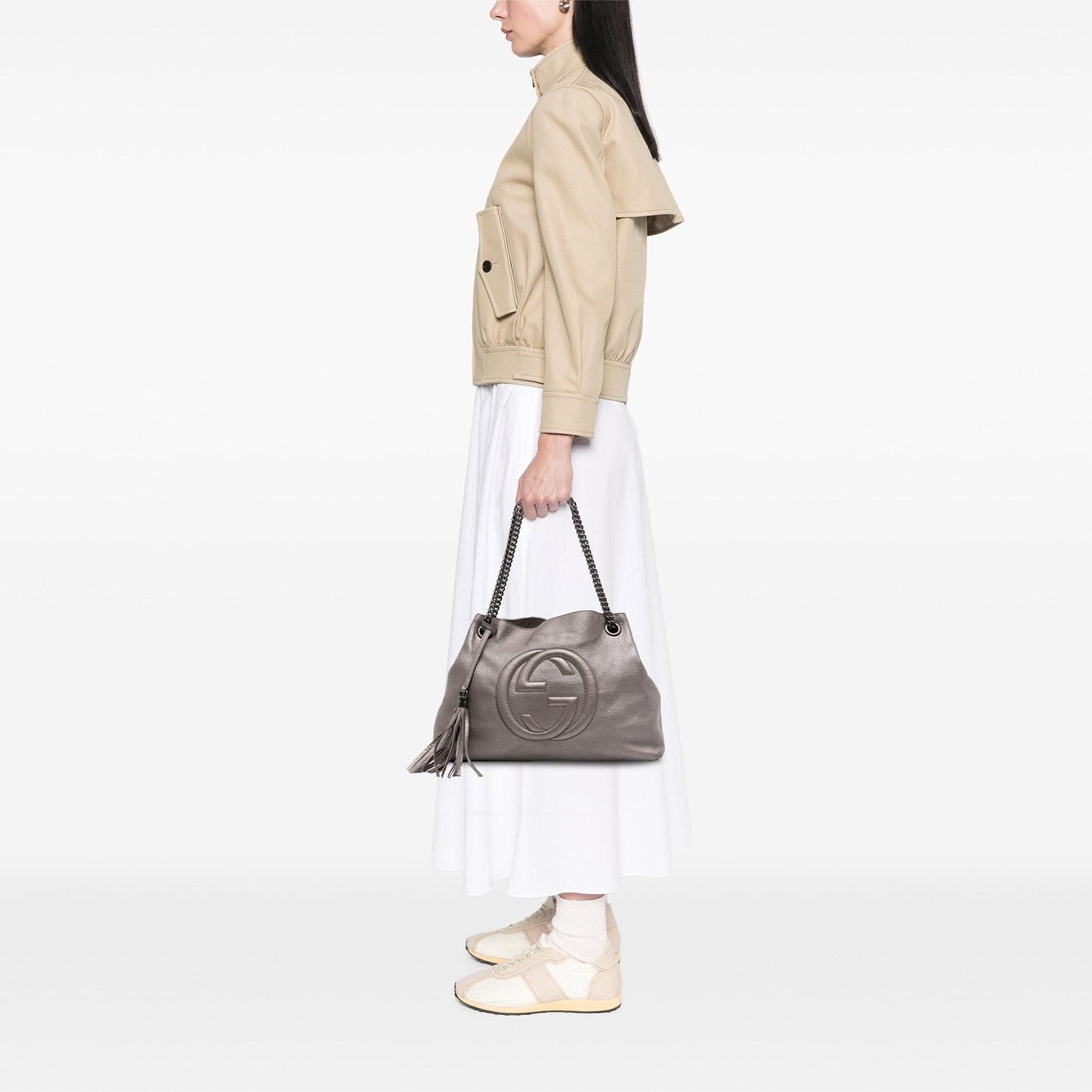 Gucci Medium Leather Soho Chain Tote