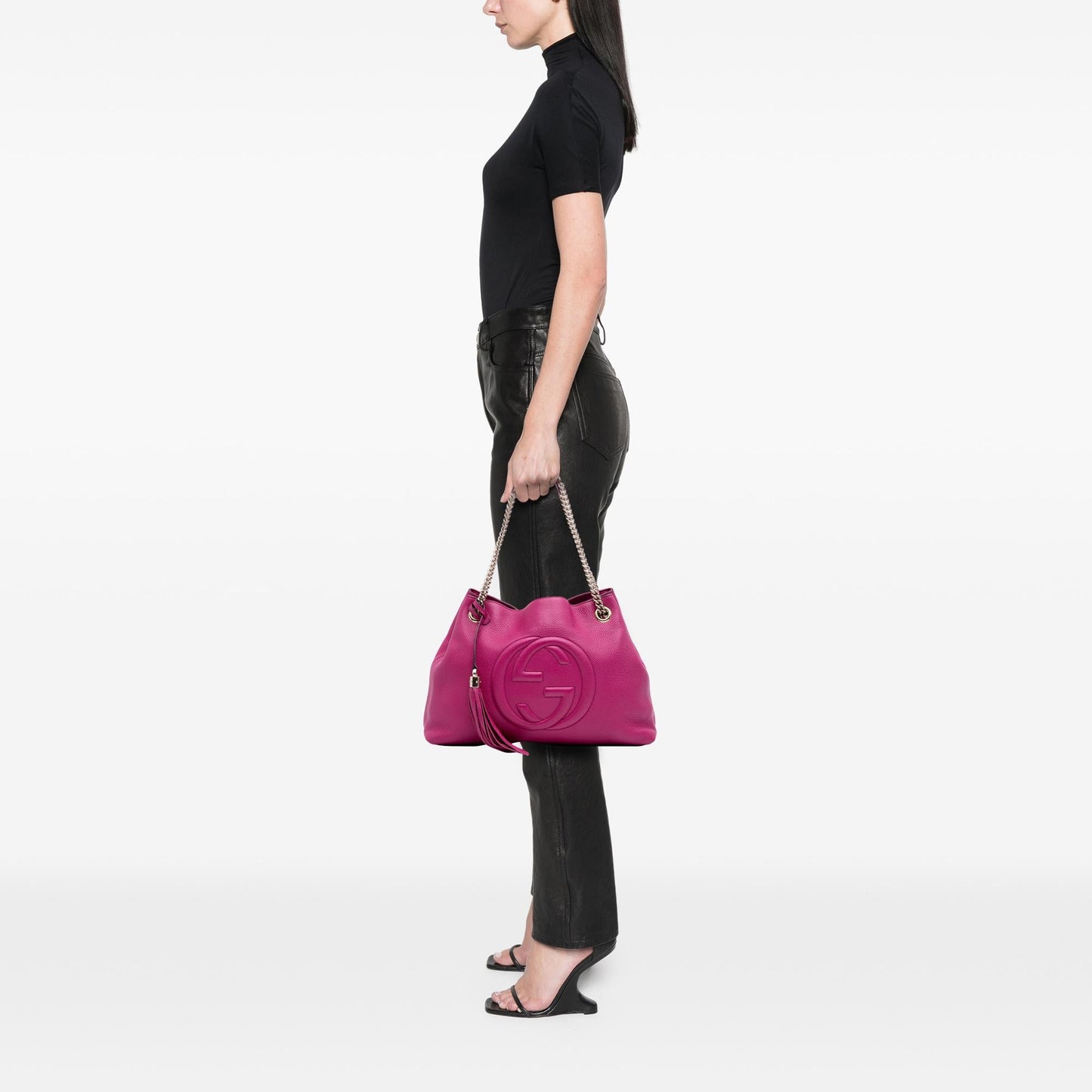 Gucci Medium Leather Soho Chain Tote
