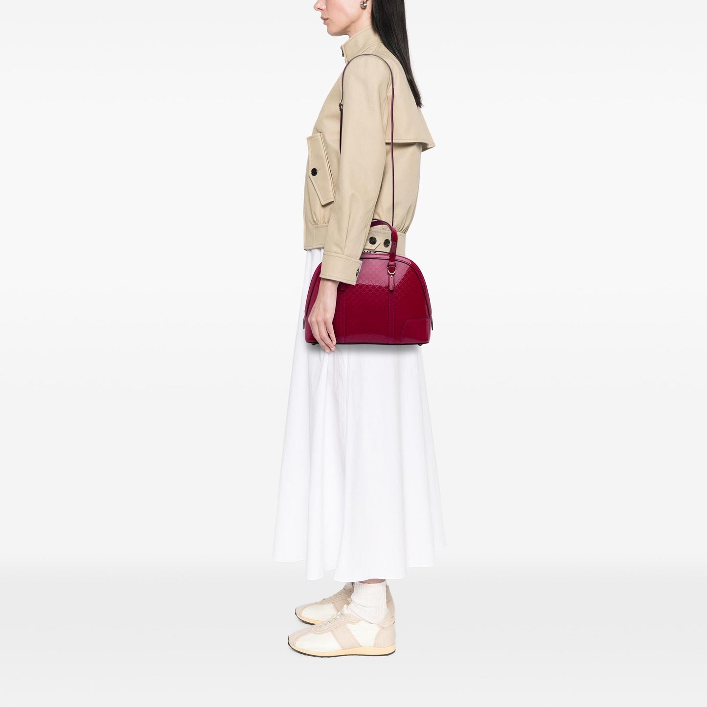 Gucci Medium Microguccissima Patent Nice Dome Satchel