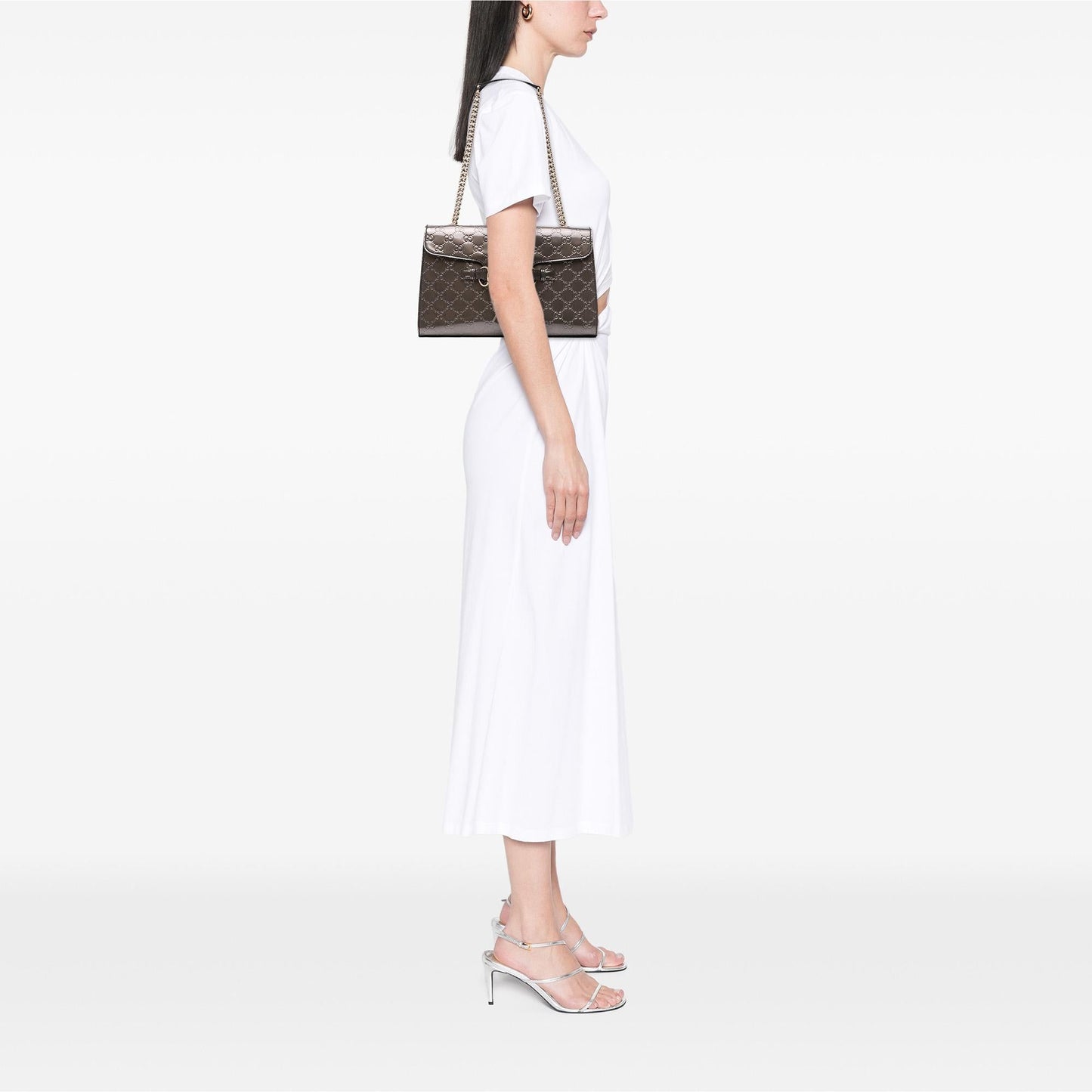 Gucci Medium Patent Guccissima Emily Shoulder Bag
