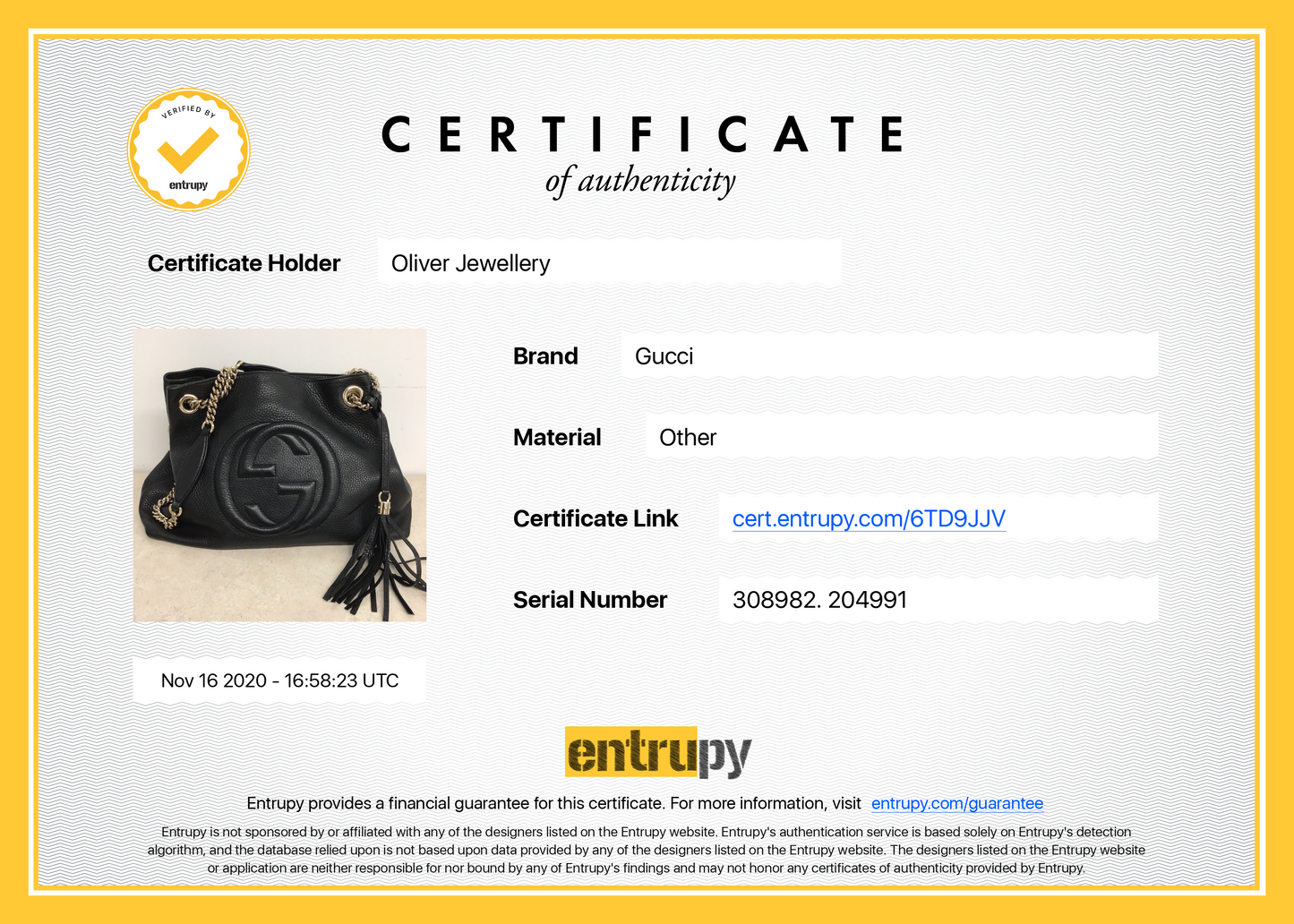 Gucci Medium Soho Chain Shoulder Bag