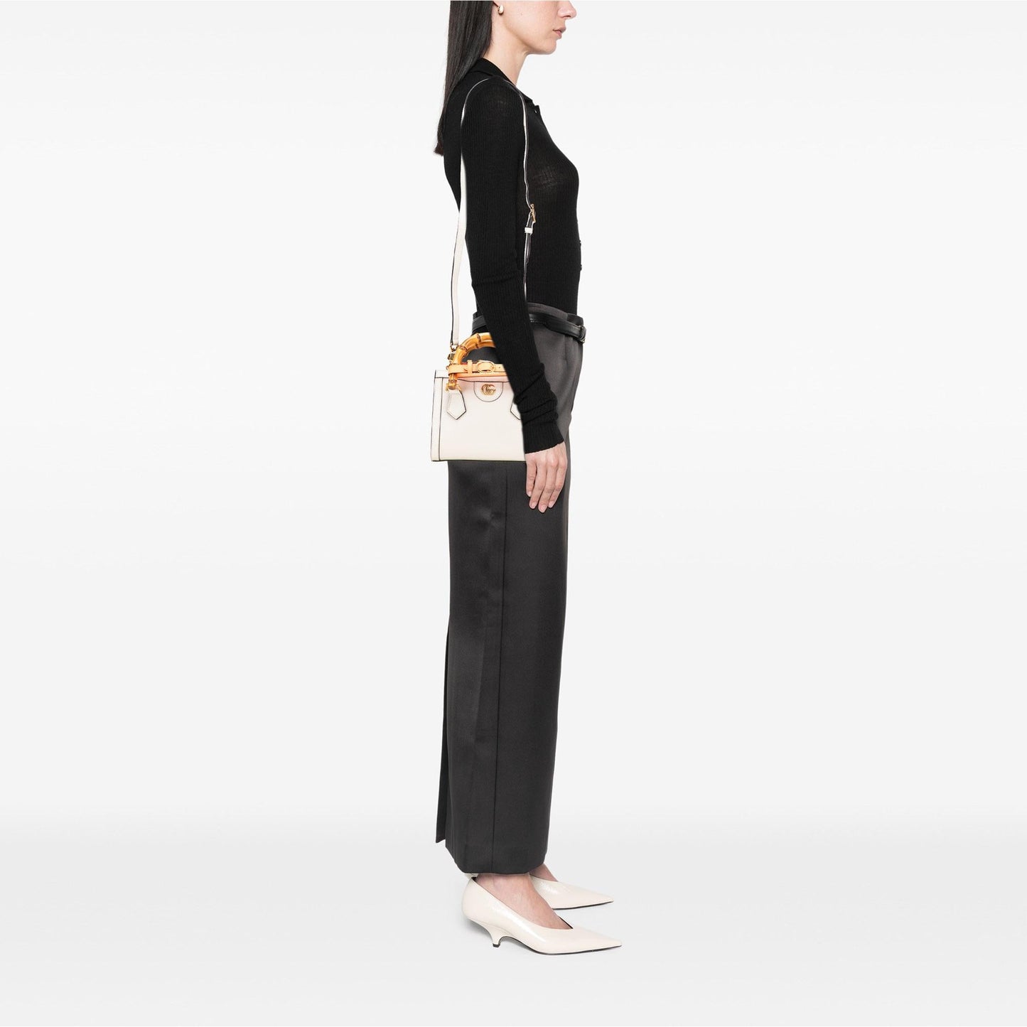 Gucci Mini Calfskin Bamboo Diana Satchel