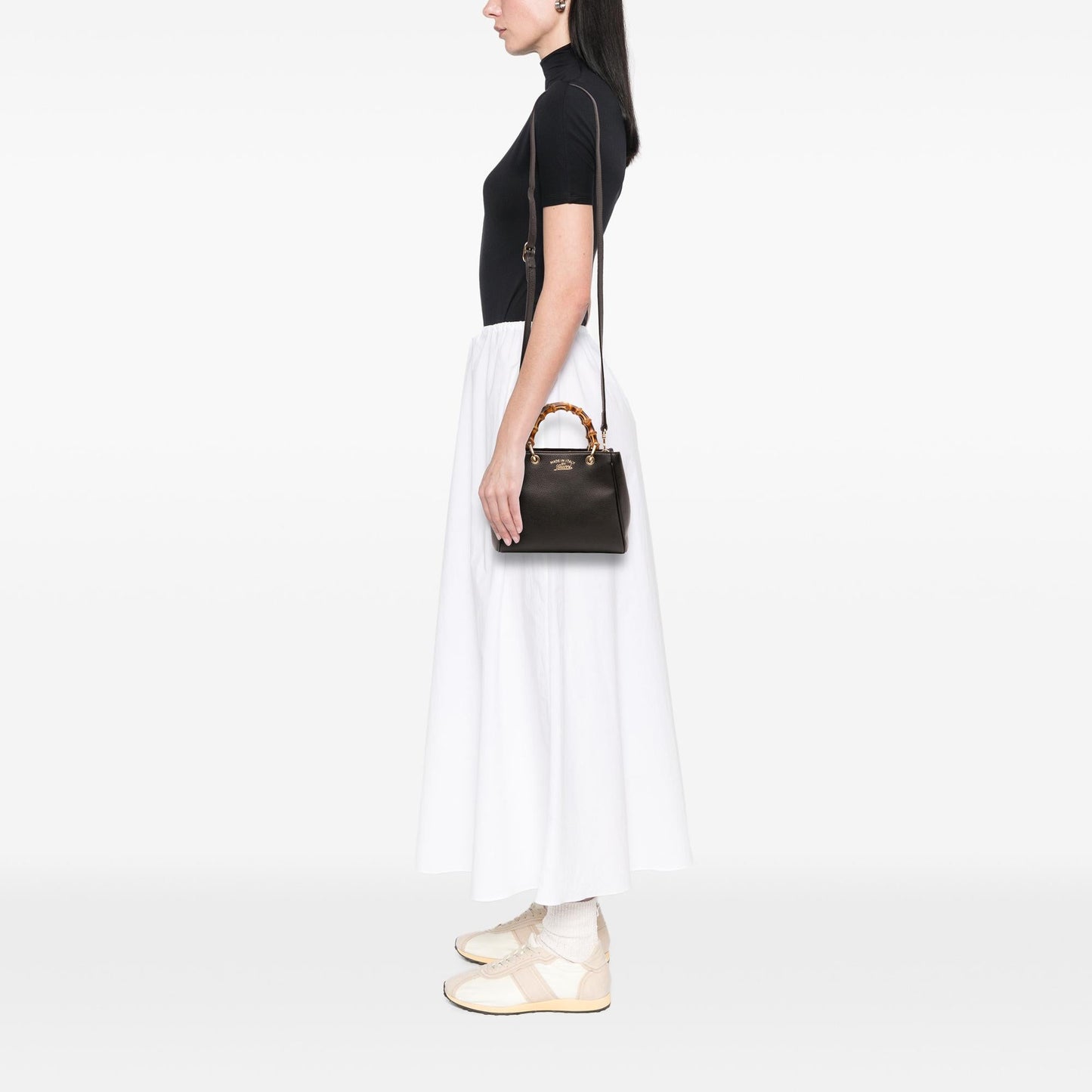 Gucci Mini Calfskin Bamboo Shopper Satchel