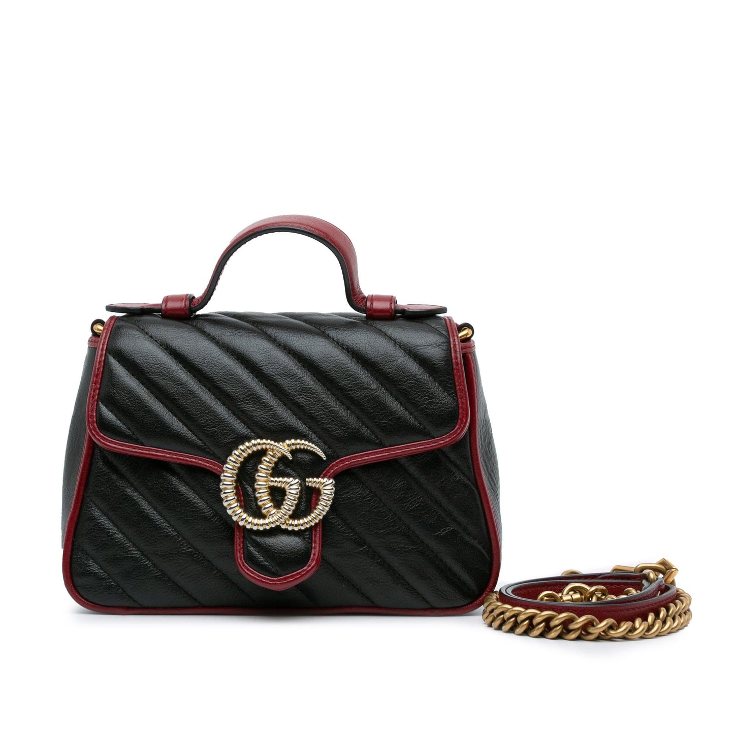 Gucci Mini GG Marmont Torchon Top Handle Bag (SHG-IPOg22)