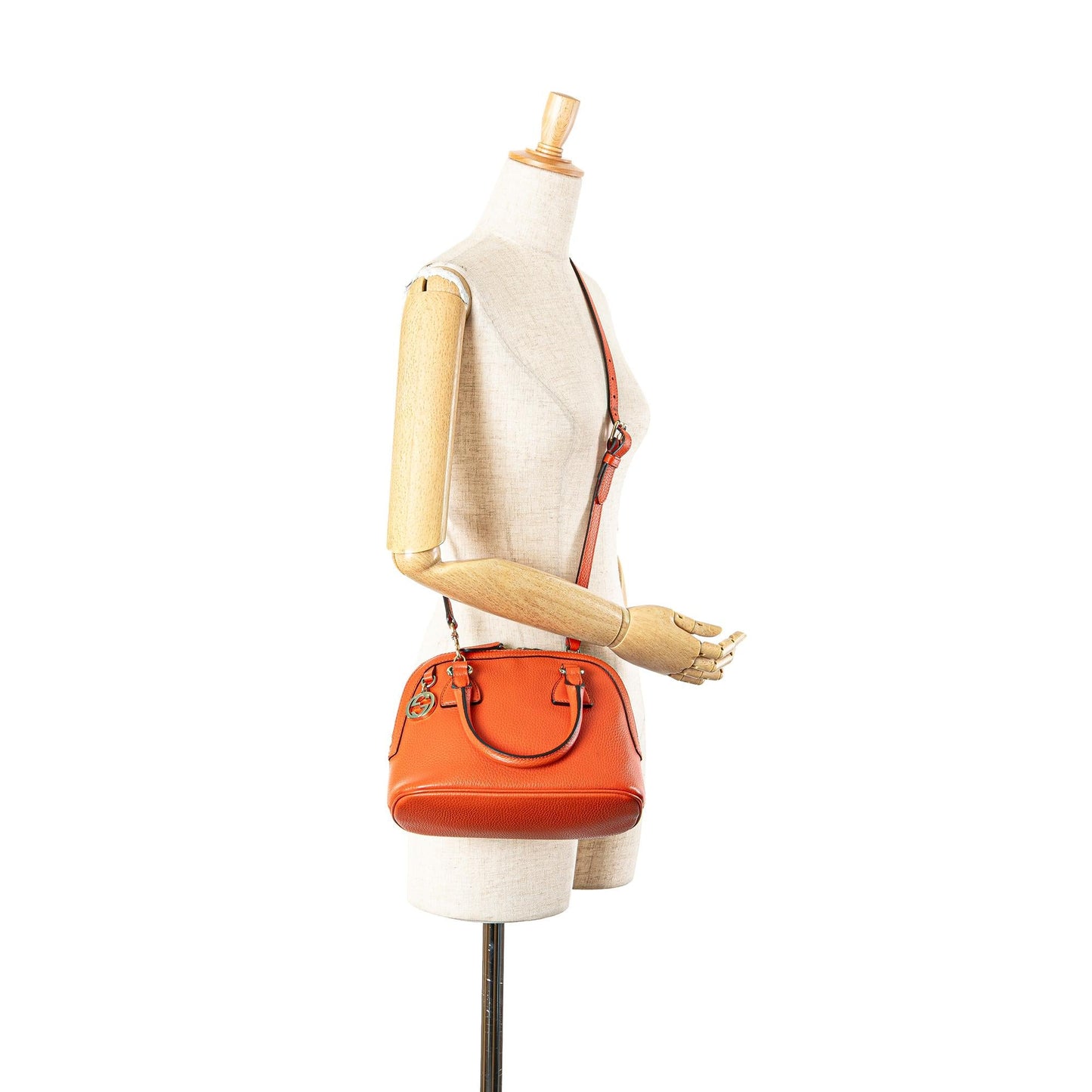 Gucci Mini Leather Interlocking G Dome Satchel