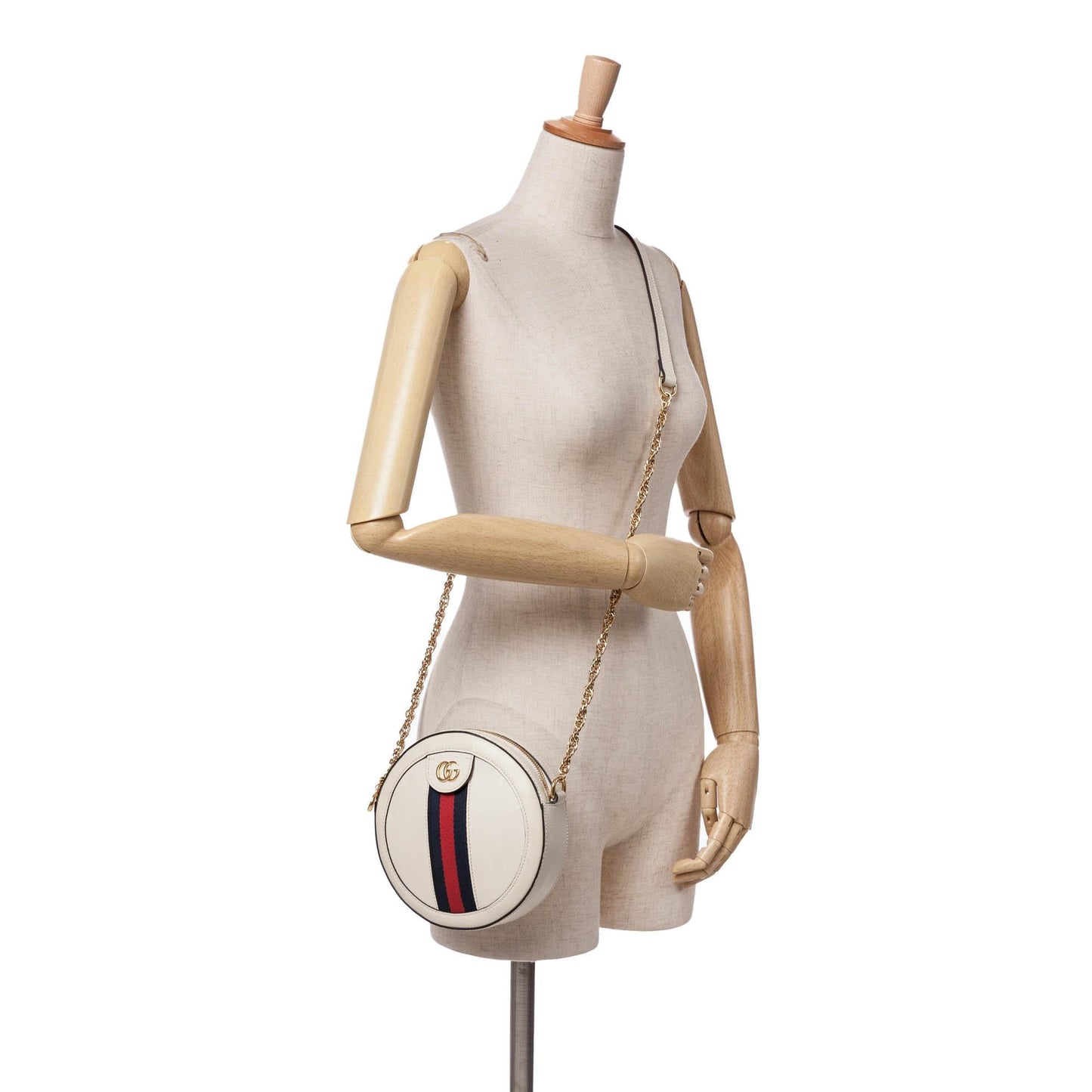 Gucci Mini Leather Ophidia Round Crossbody