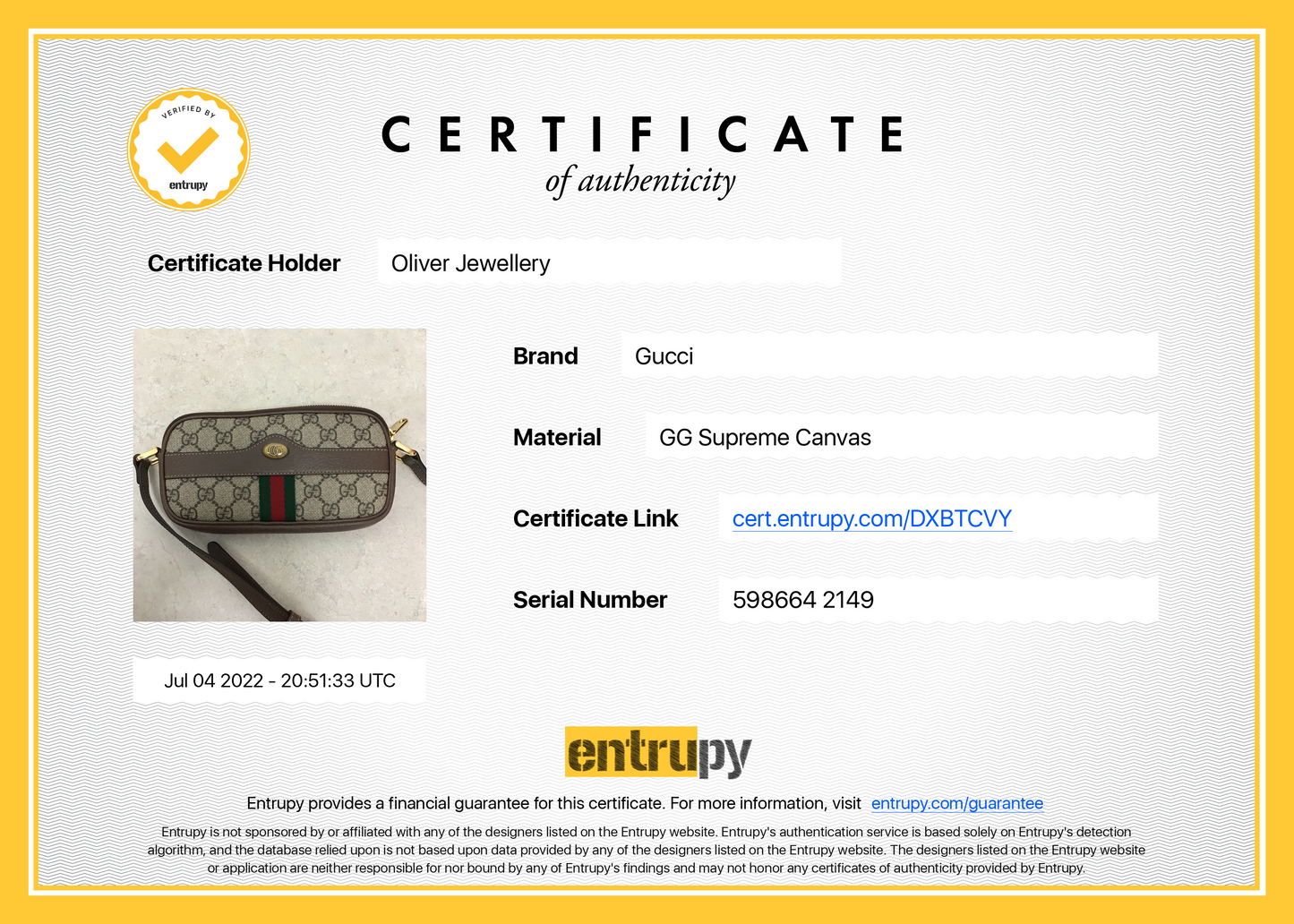 Gucci Ophidia GG Supreme Mini Bag