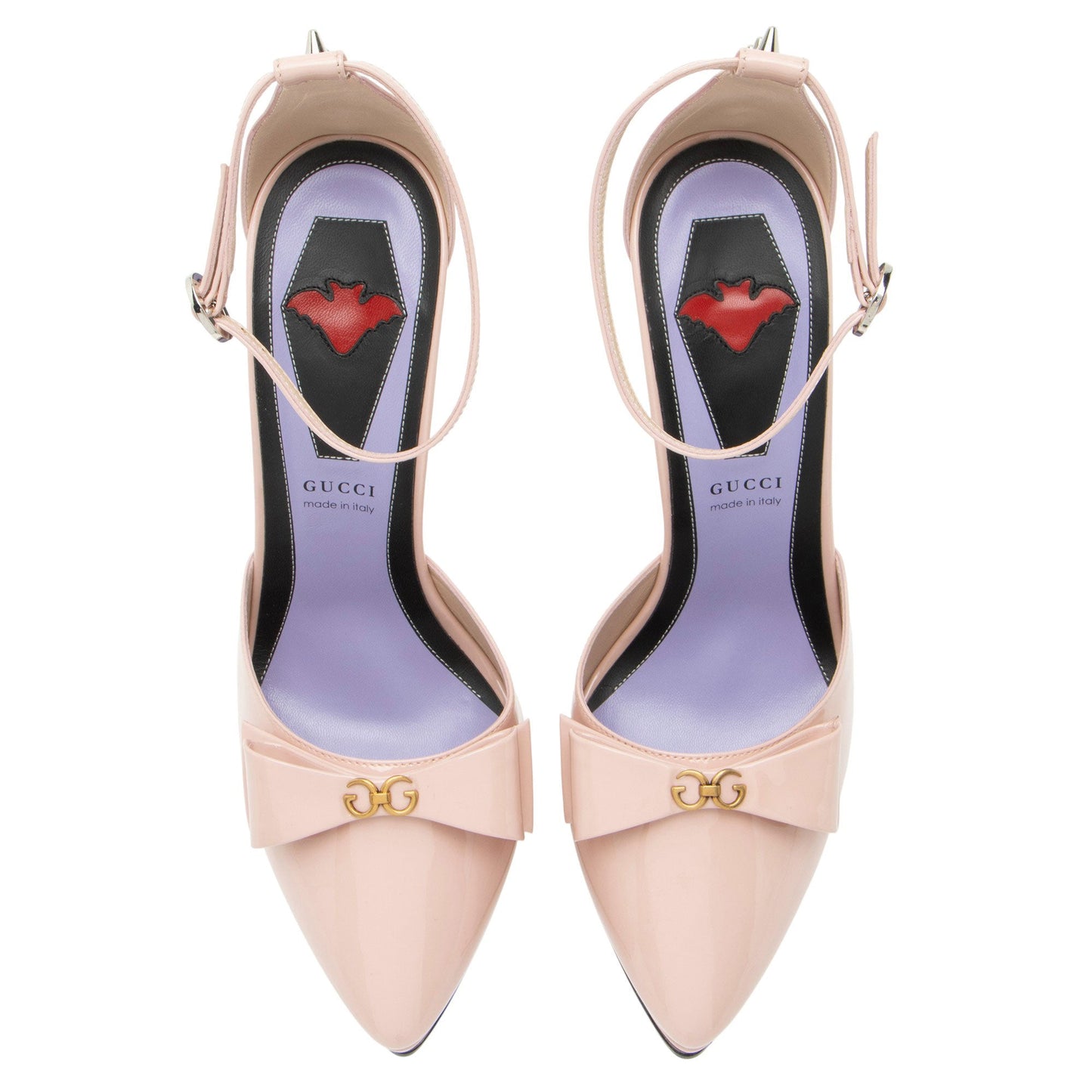 Gucci Patent Leather Spiked Sadie Pumps - Size 10 / 40