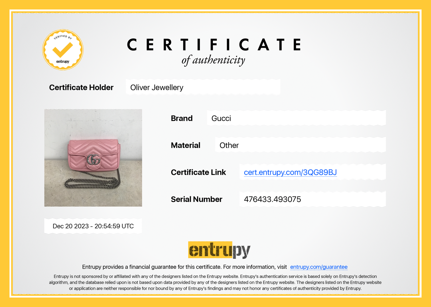 Gucci Pink GG Marmont Matelasse Leather Super Mini Bag