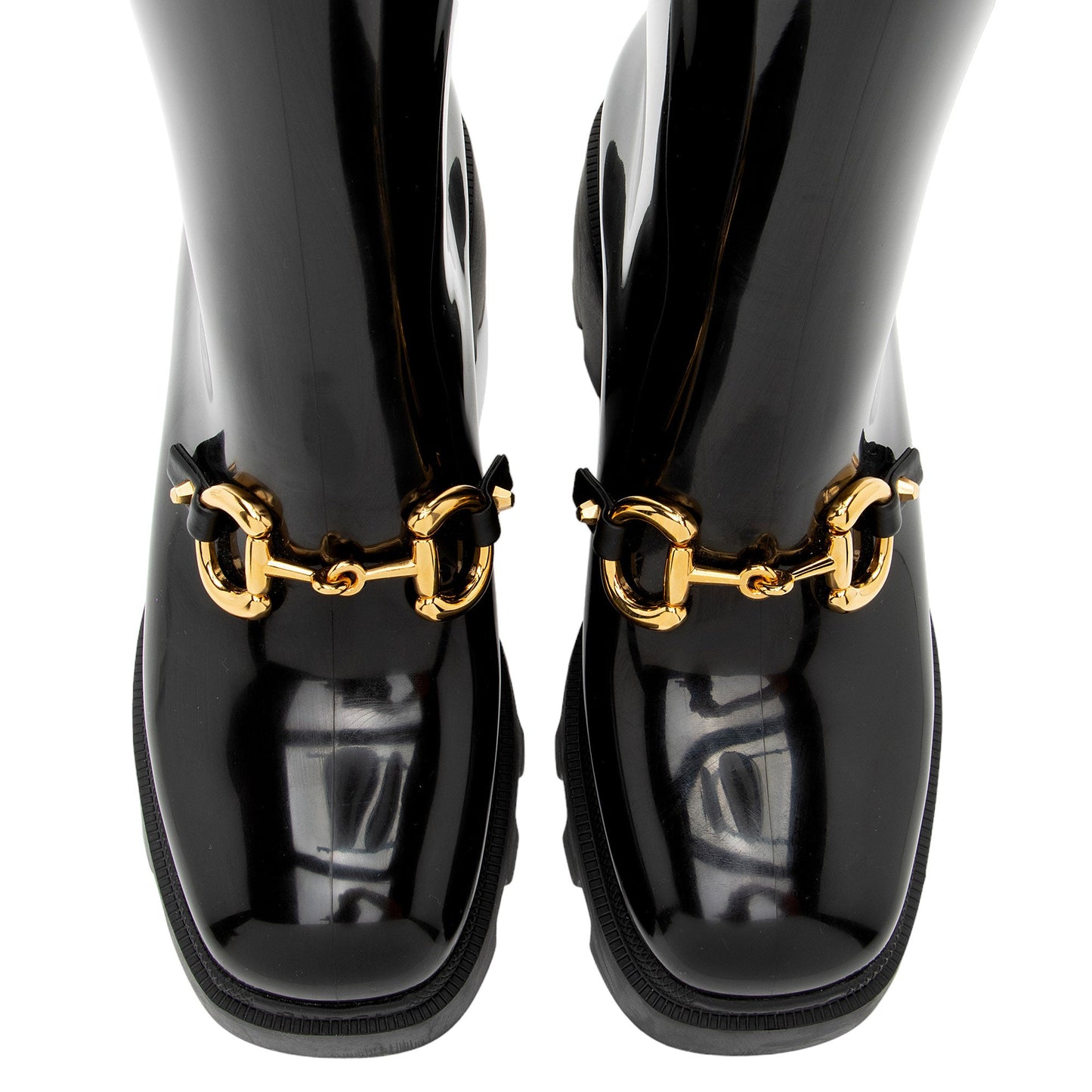 Gucci Rubber Horsebit Tall Boots - Size 8 / 38 (SHF-S4FuQr)