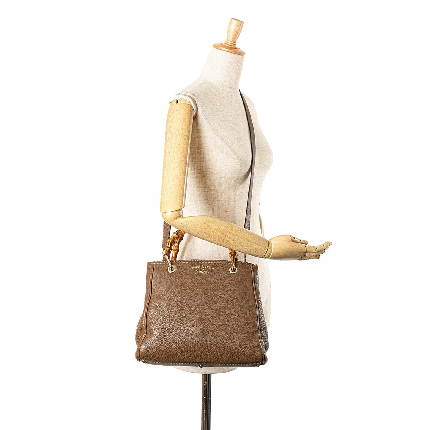 Gucci Small Calfskin Bamboo Shopper Satchel