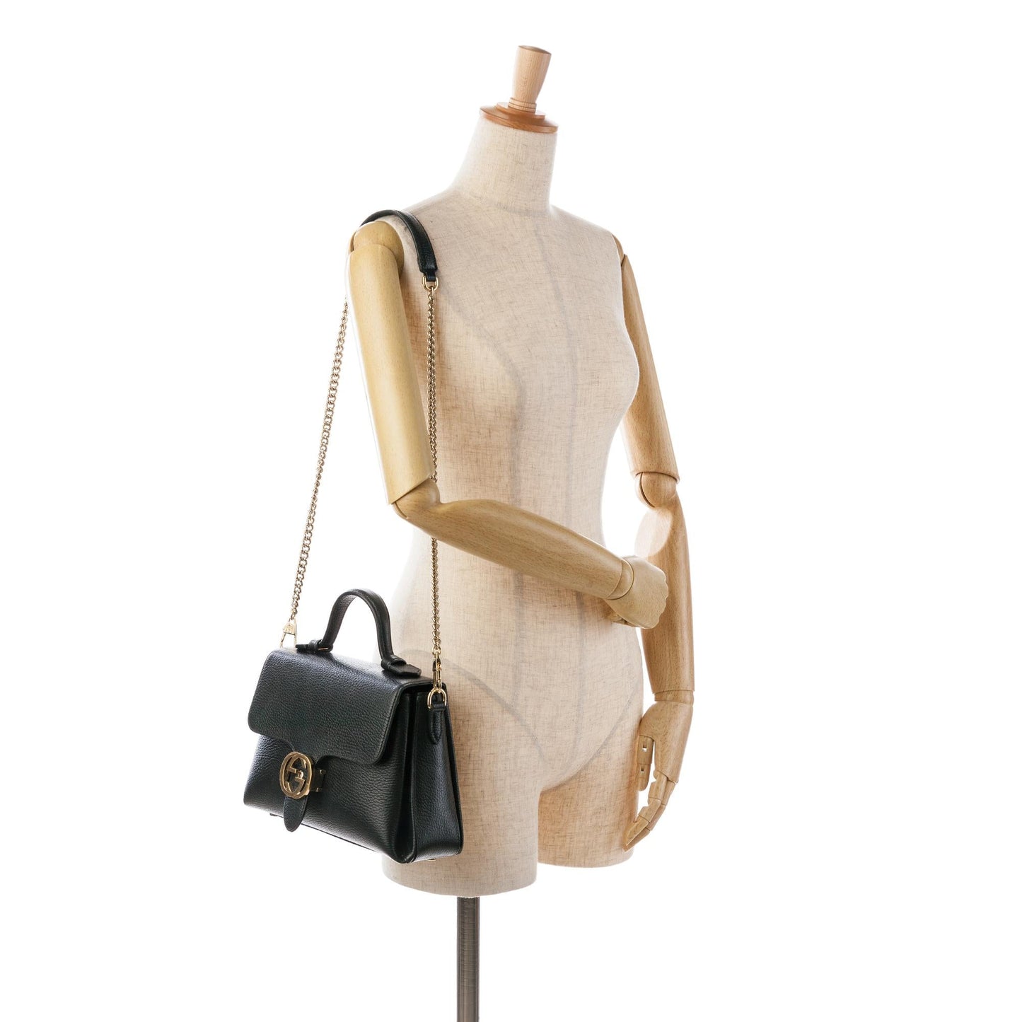 Gucci Small Dollar Calf Interlocking G Satchel (SHG-uqc1wk)