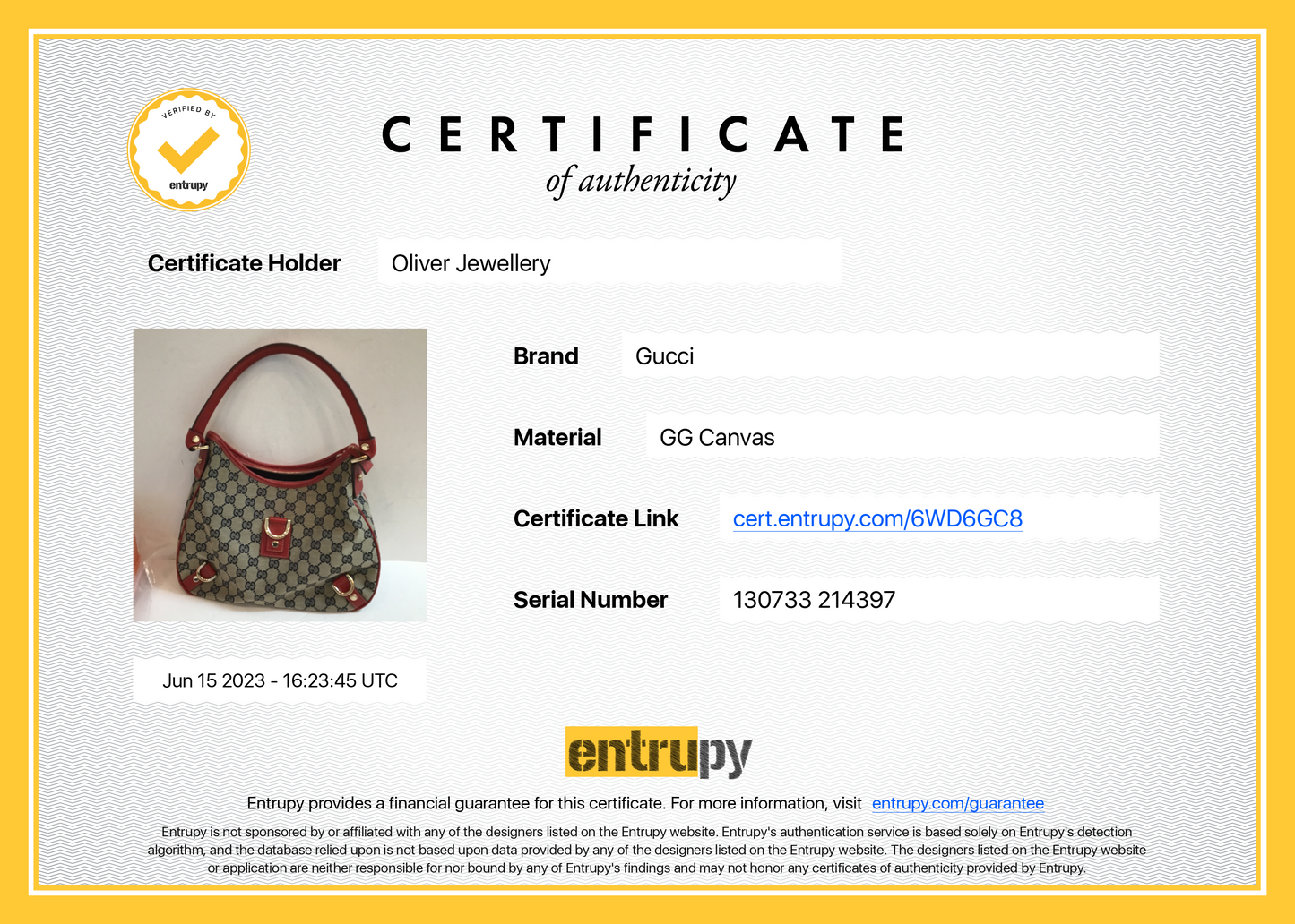 Gucci Small GG Canvas Abbey Hobo
