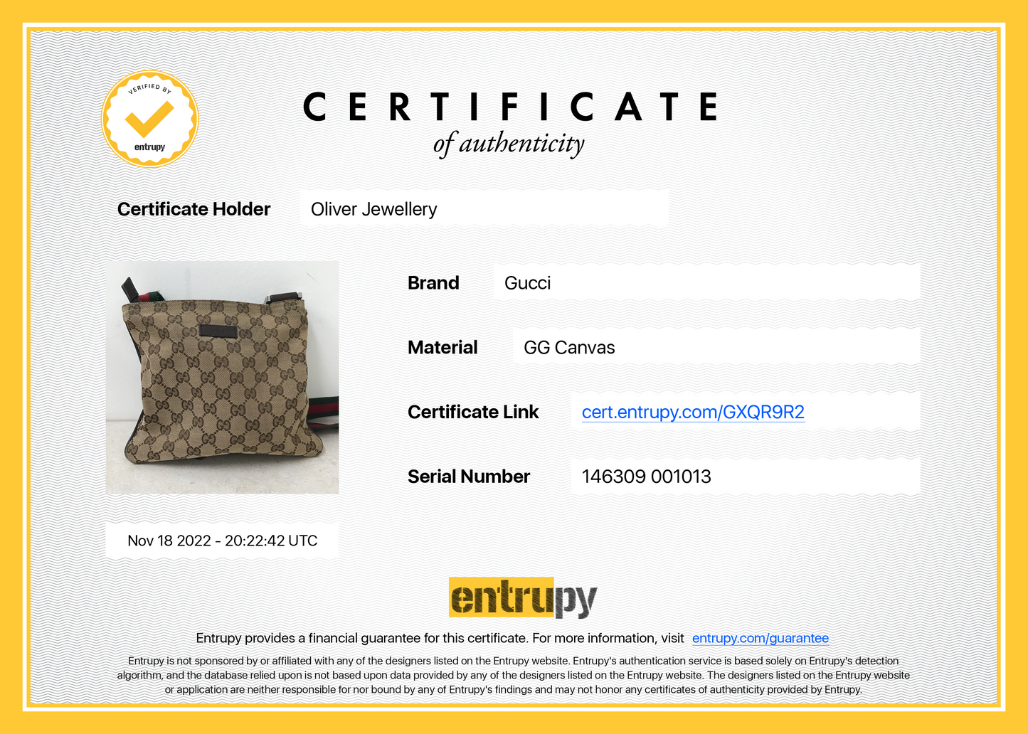 Gucci Small GG Canvas Web Crossbody Bag