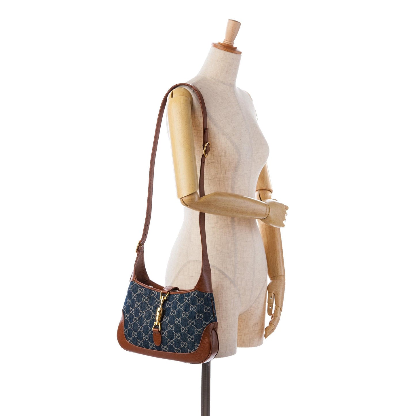 Gucci Small GG Denim Jackie 1961 (SHG-BDGoSn)