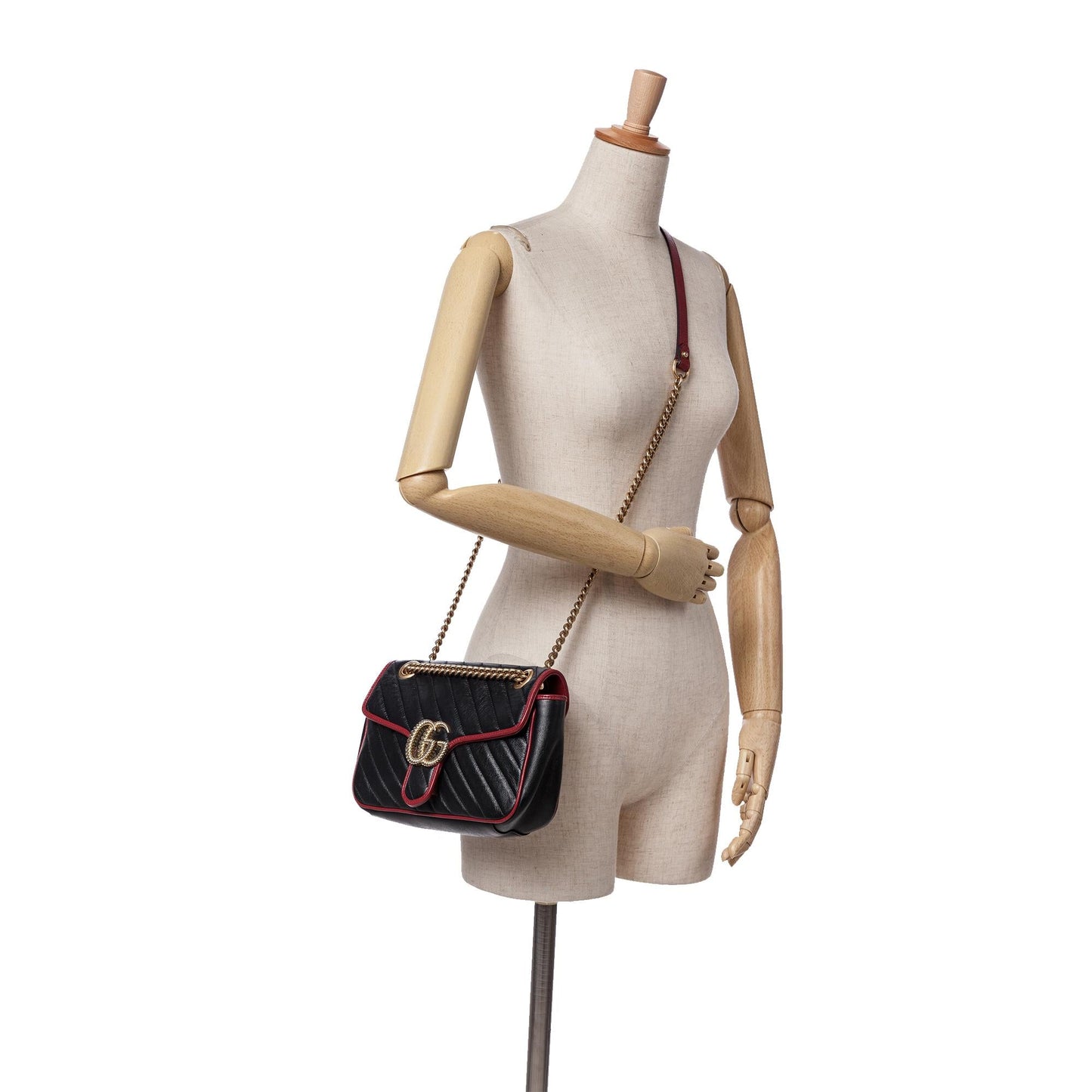Gucci Small GG Marmont Matelasse Leather Torchon Flap Crossbody