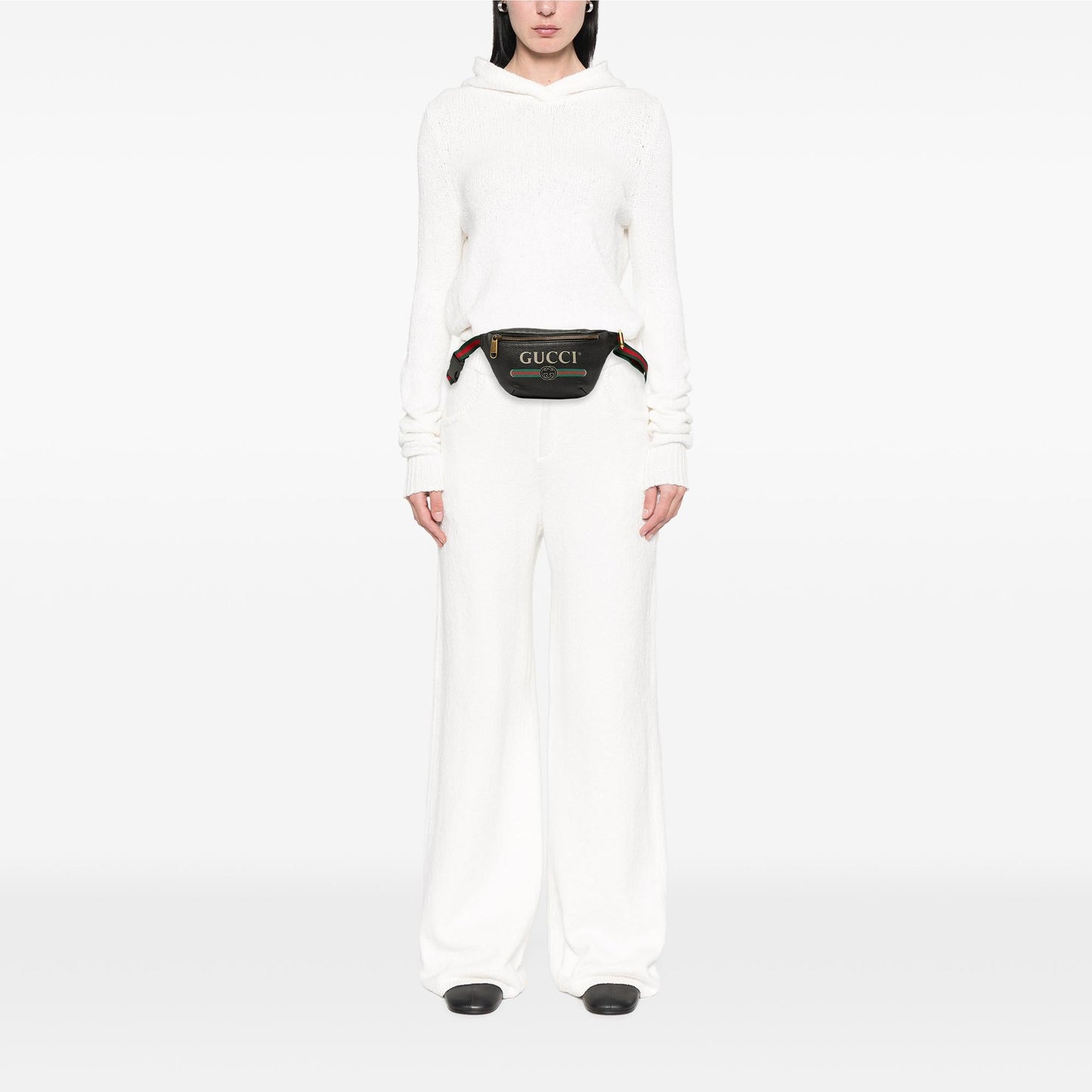 Gucci Small Grained Calfskin Logo Belt Bag